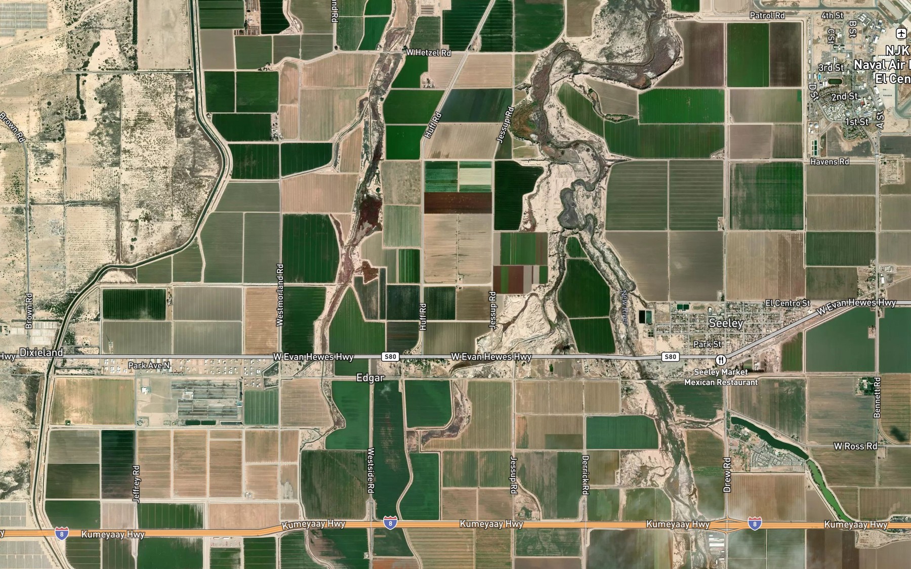 Satellite map of the Fern Lateral Four