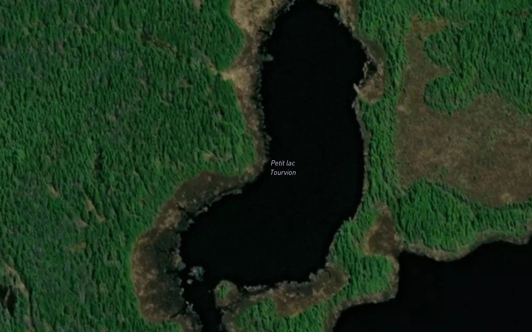 Satellite map of the Petit lac Tourvion