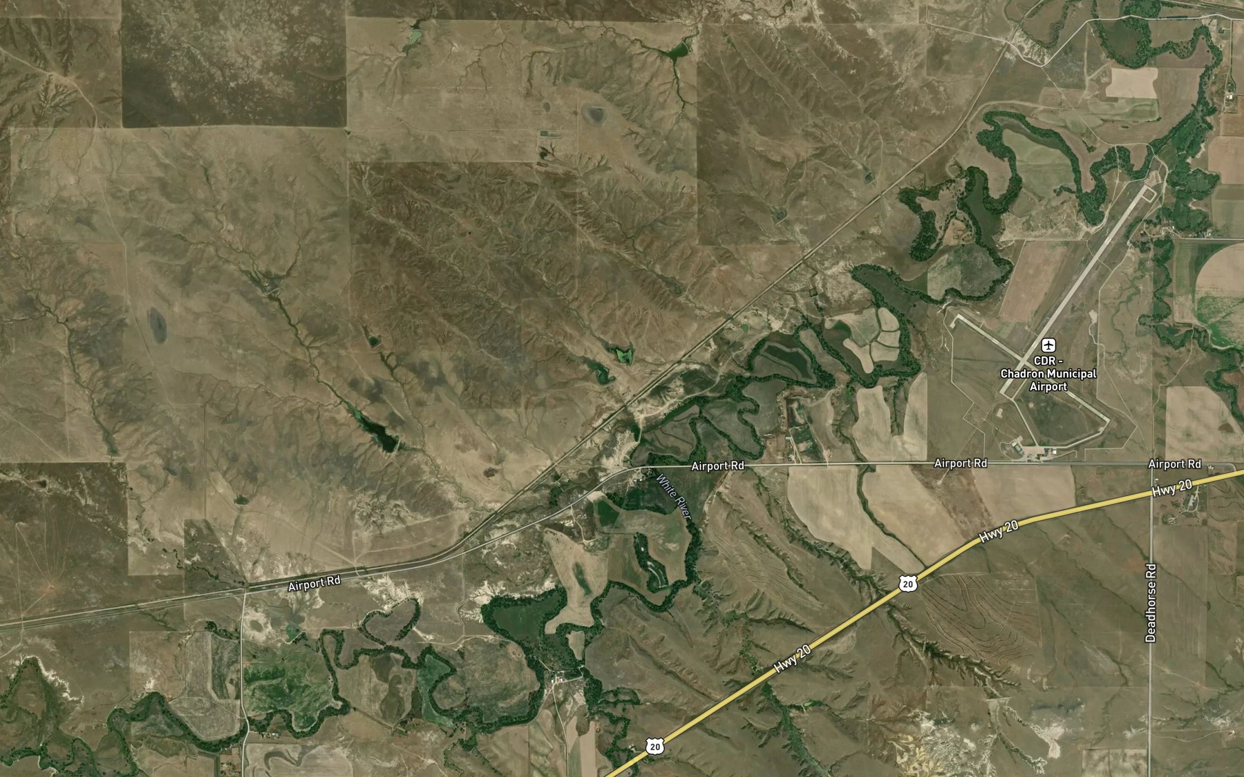 Satellite map of the Fox Reservoir