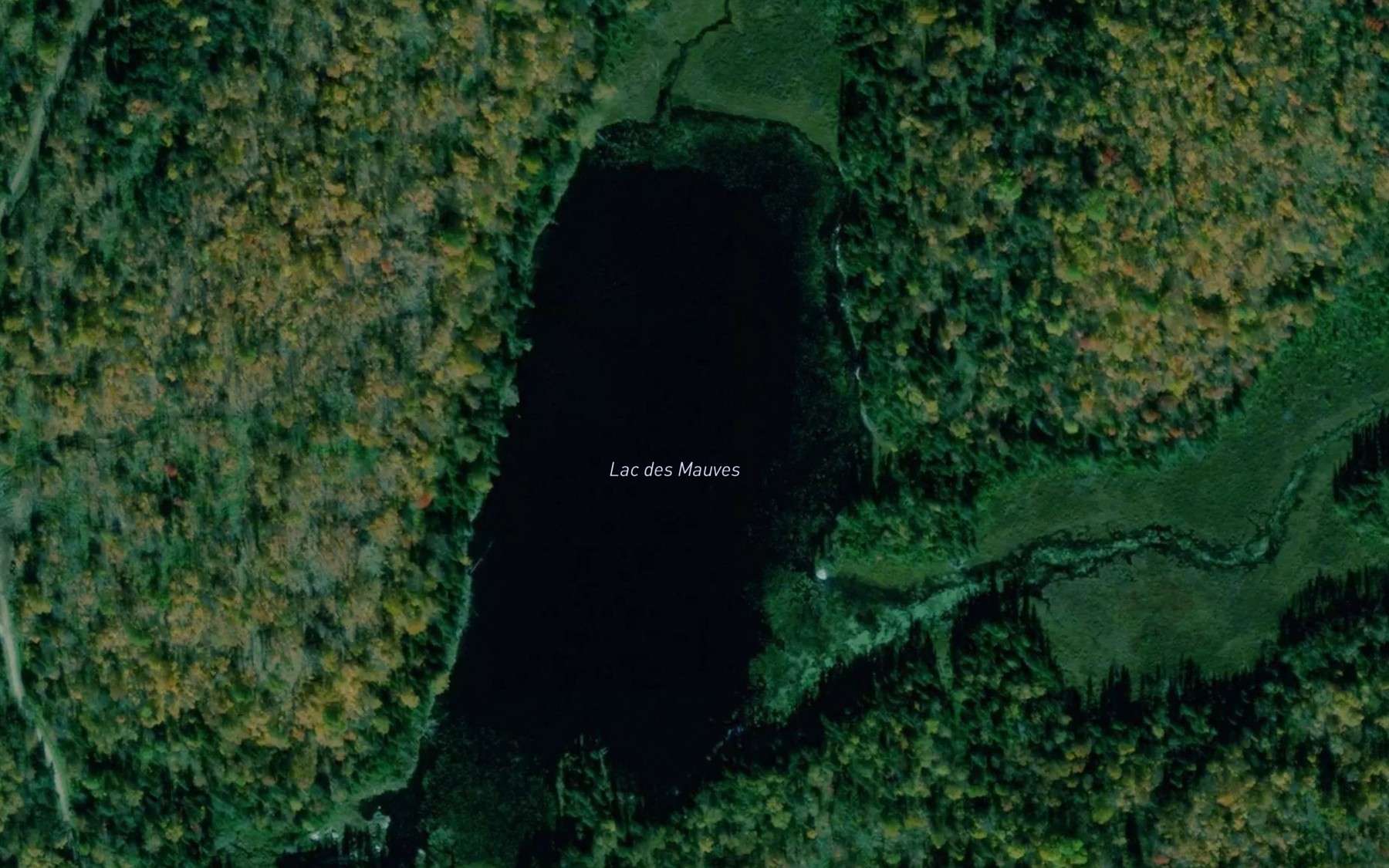 Satellite map of the Lac des Mauves