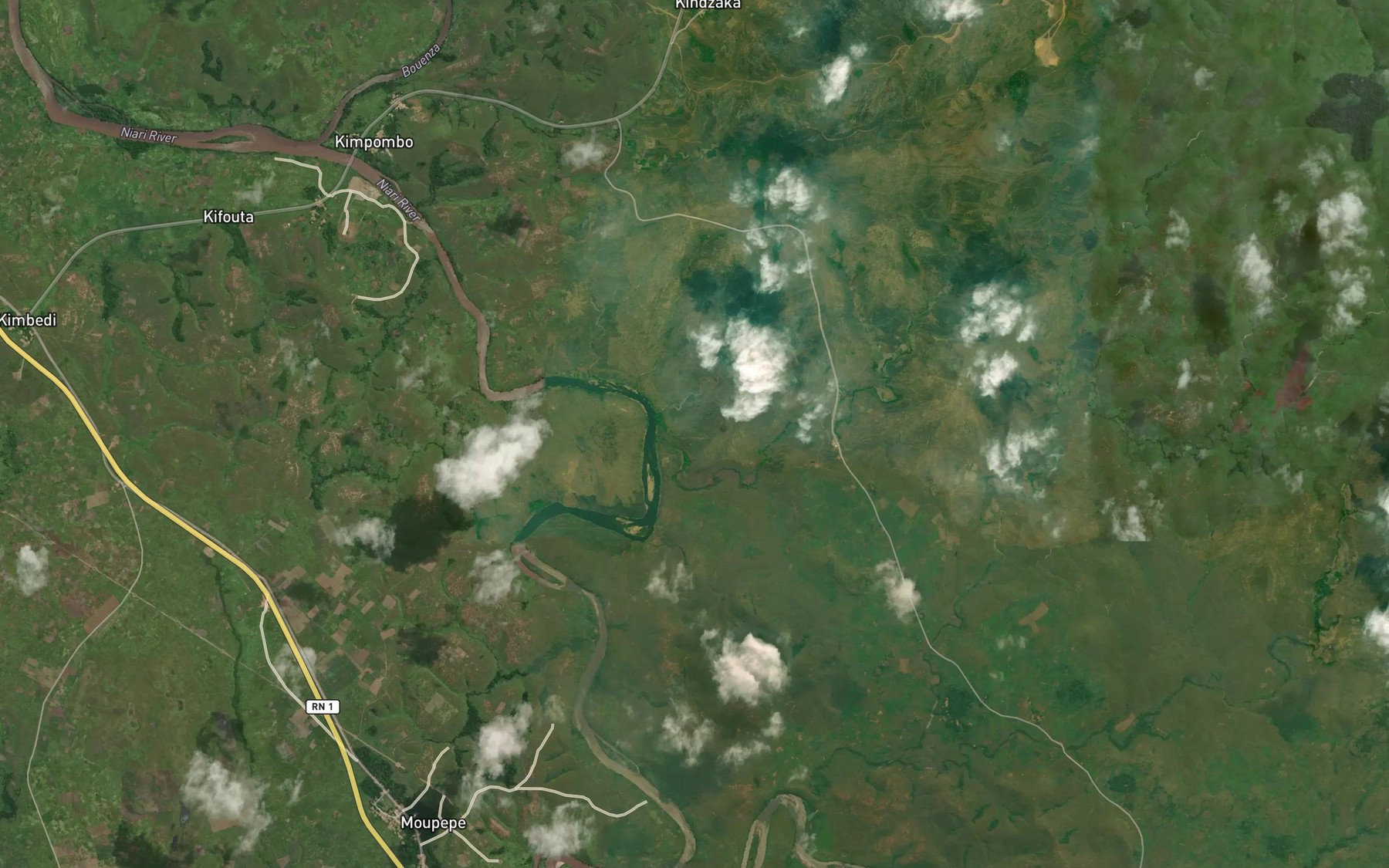 Satellite map of the Kiteke