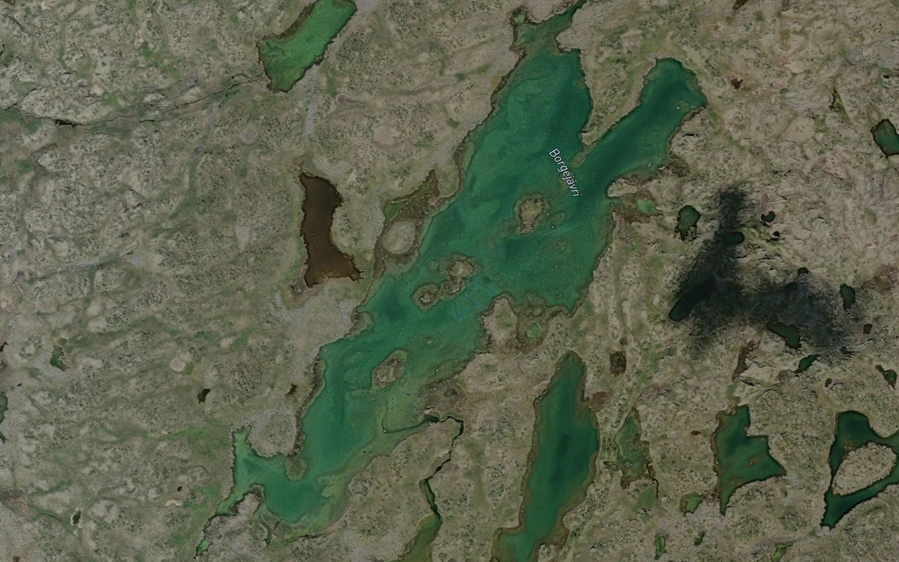 Satellite map of the Borgejavri