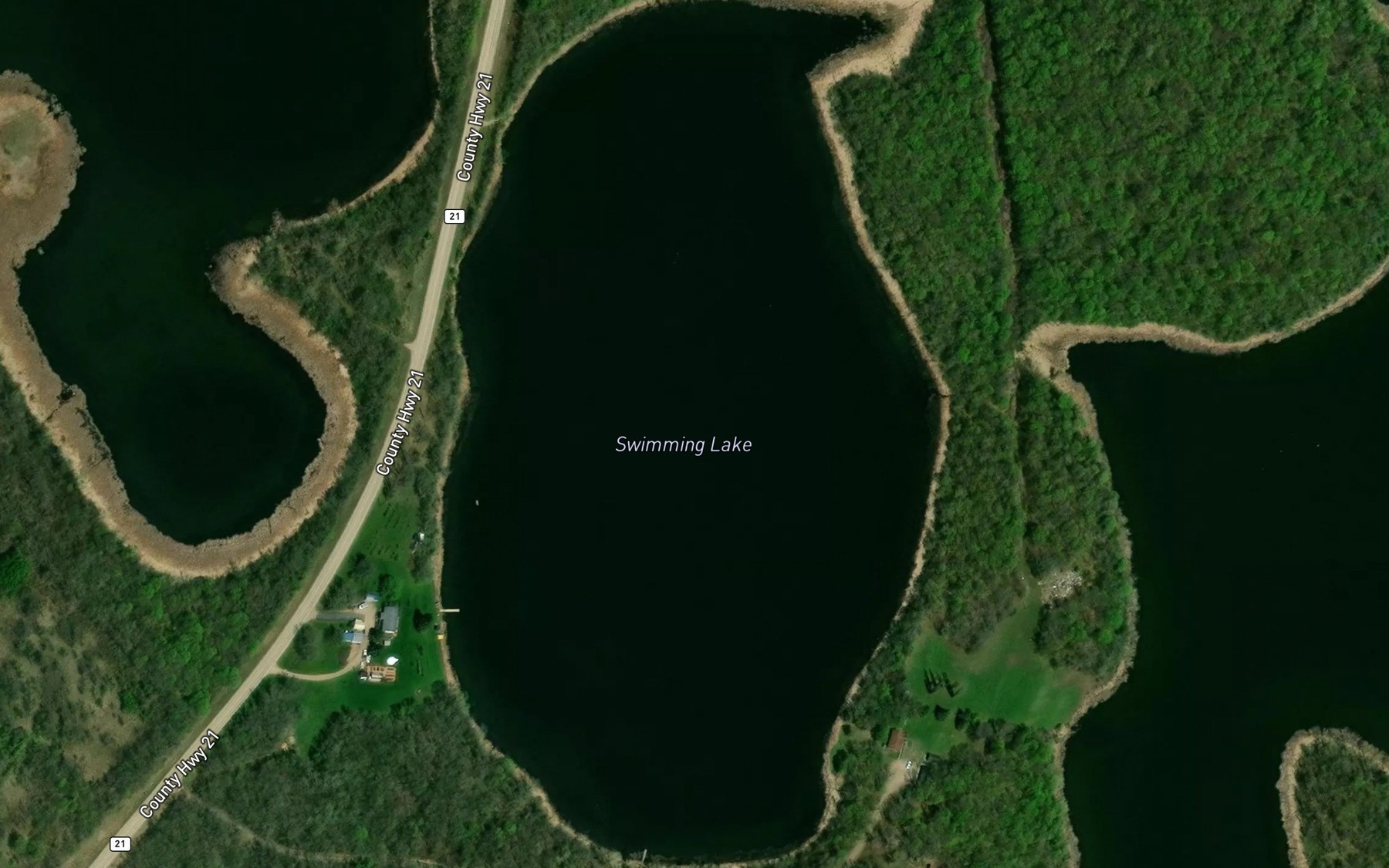 Satellite map of the Swimming Lake
