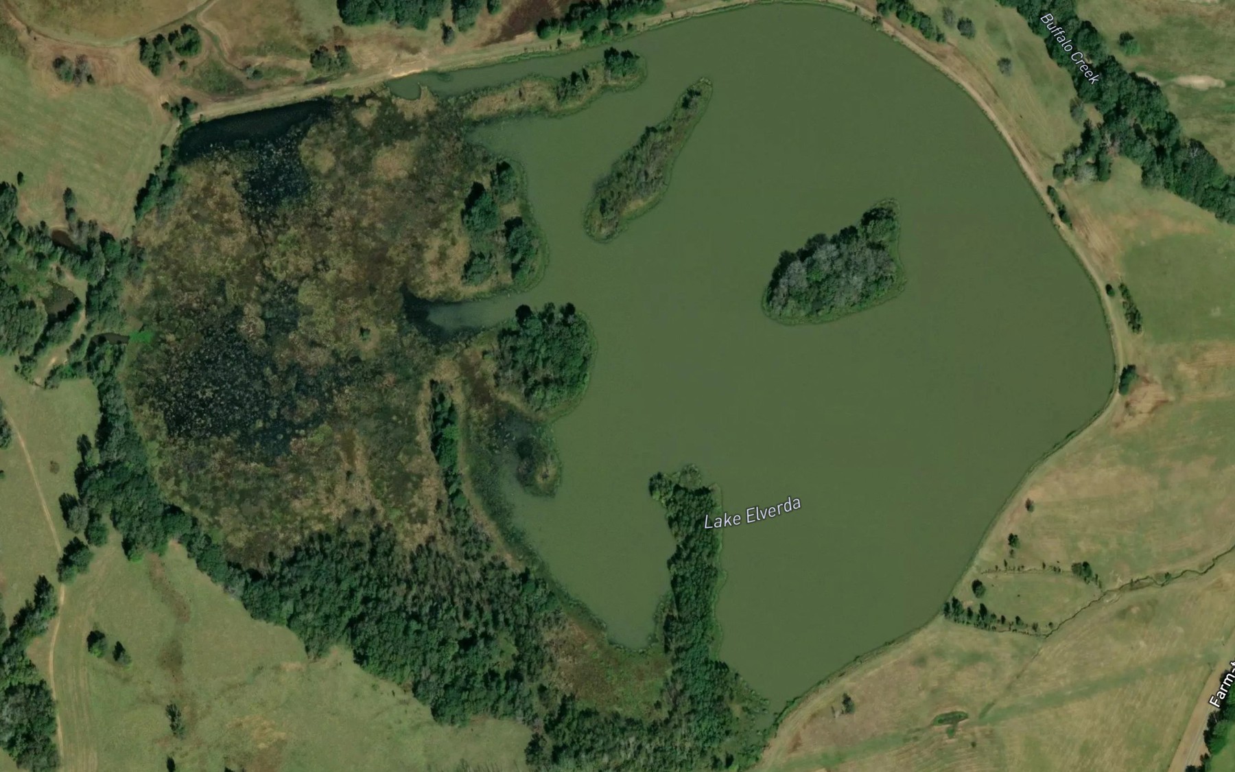Satellite map of the Lake Elverda