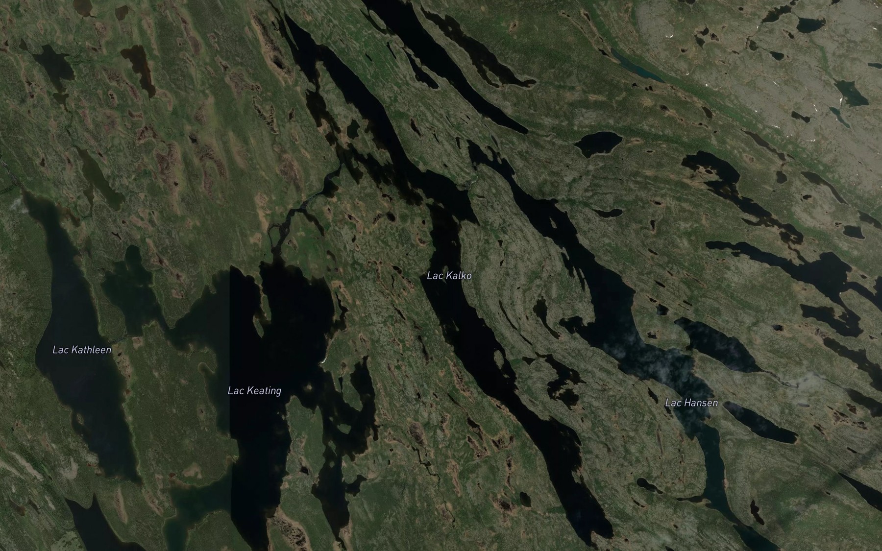 Satellite map of the Lac Kalko
