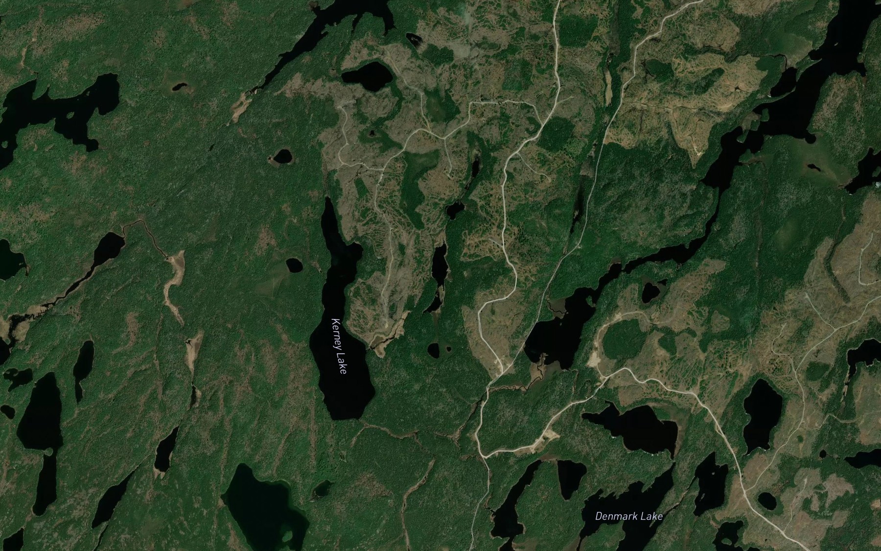 Satellite map of the Lorne Lake