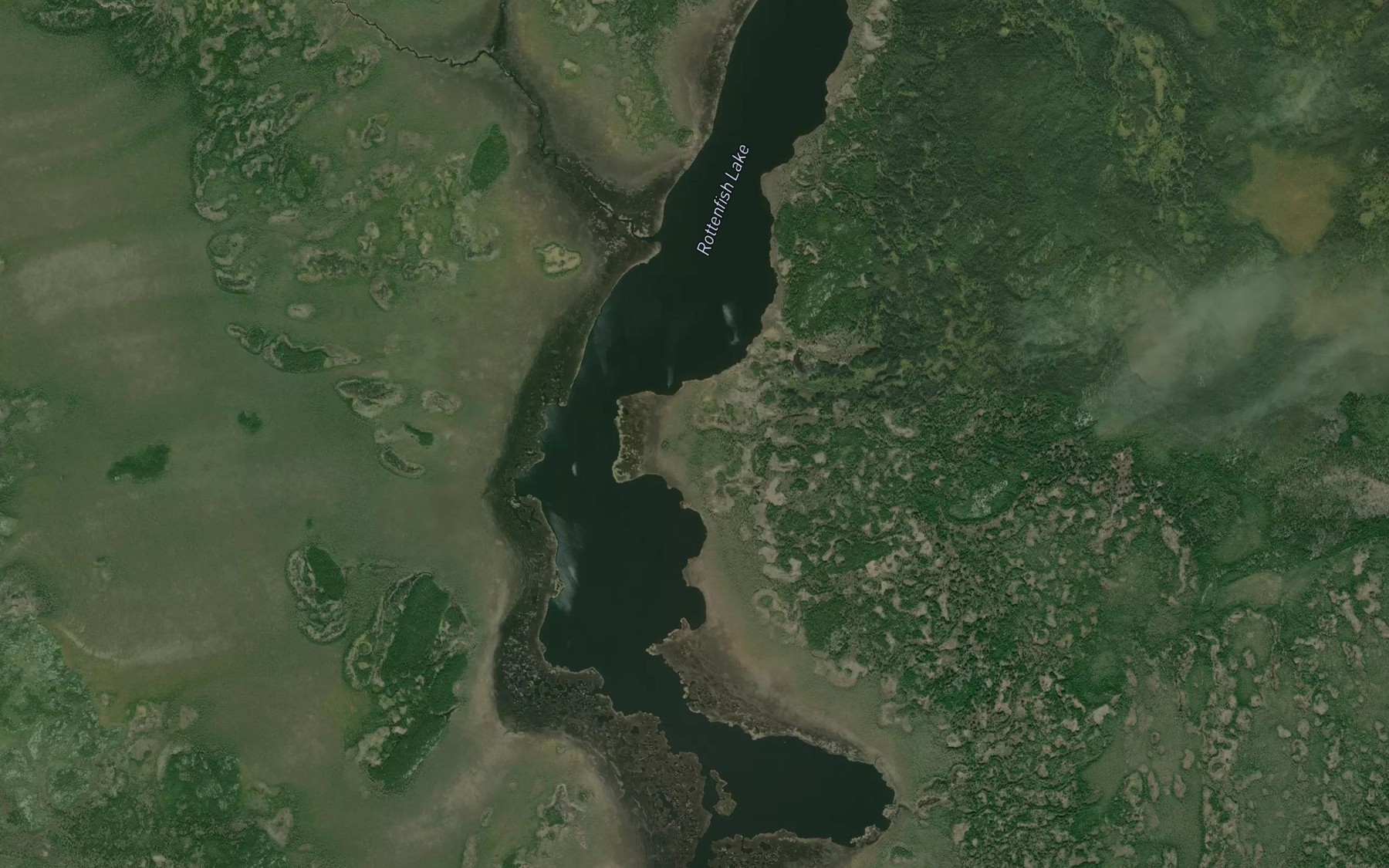 Satellite map of the Rottenfish Lake