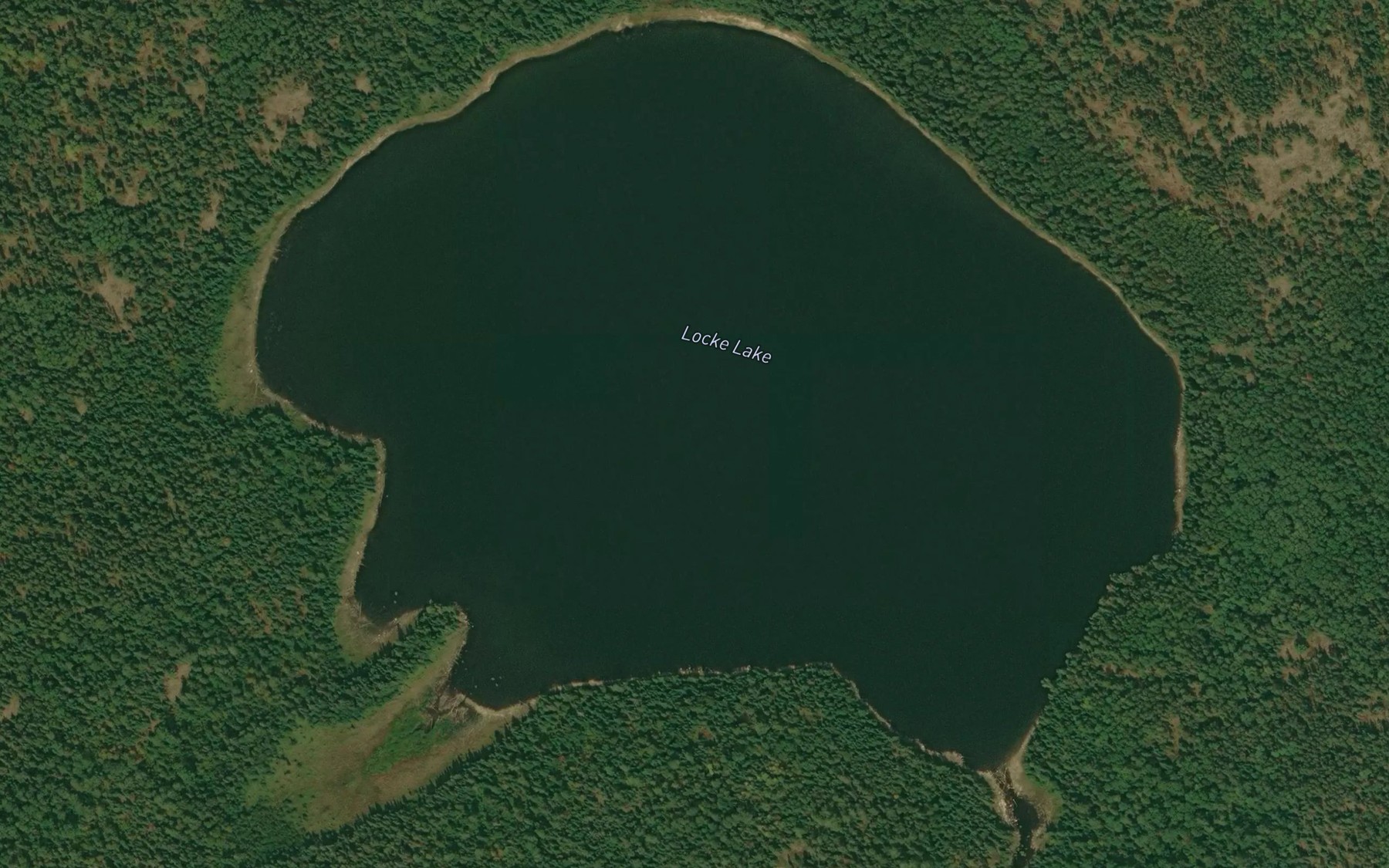 Satellite map of the Locke Lake