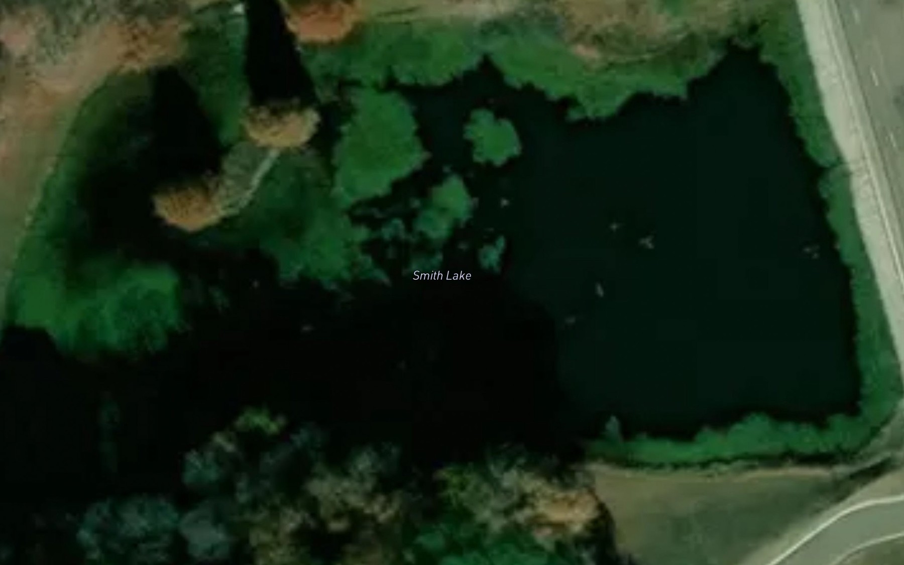 Satellite map of the Smith Lake