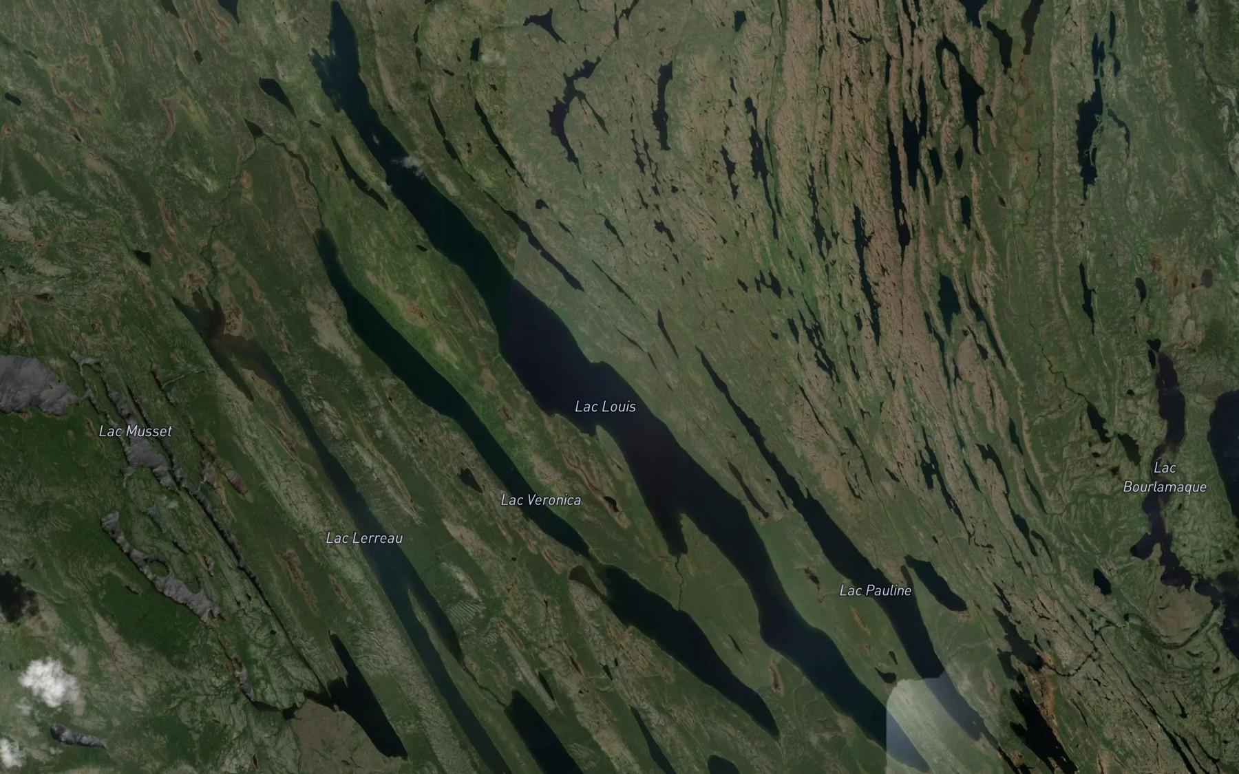 Satellite map of the Lac Louis