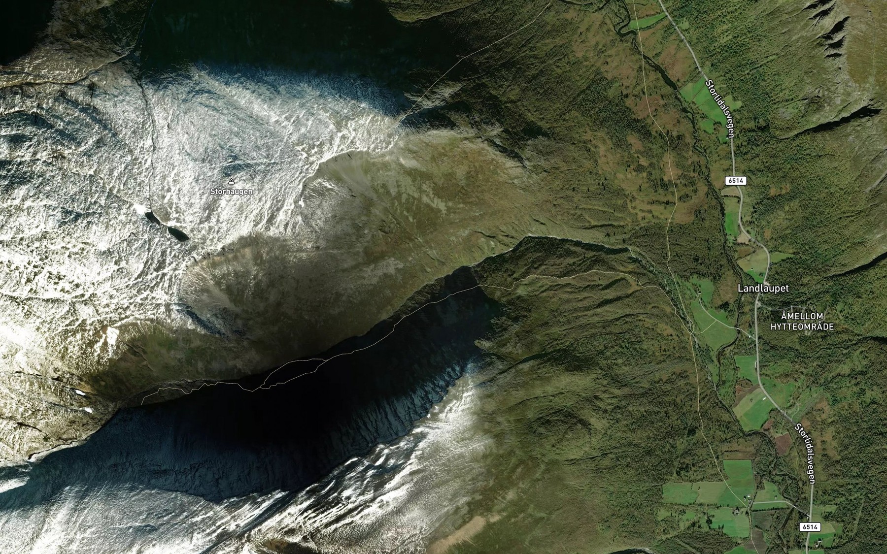 Satellite map of the Negardsettverraa