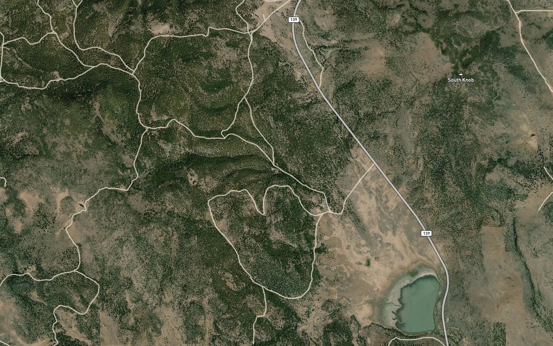 Satellite map of the Stratton Reservoir