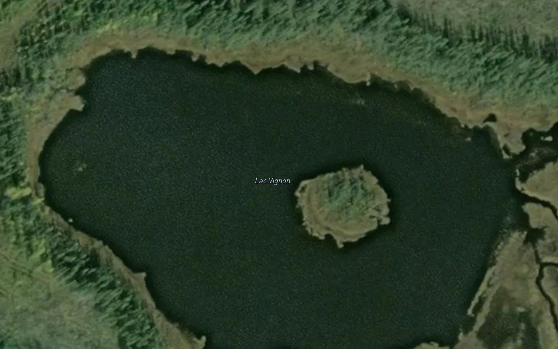 Satellite map of the Lac Vignon