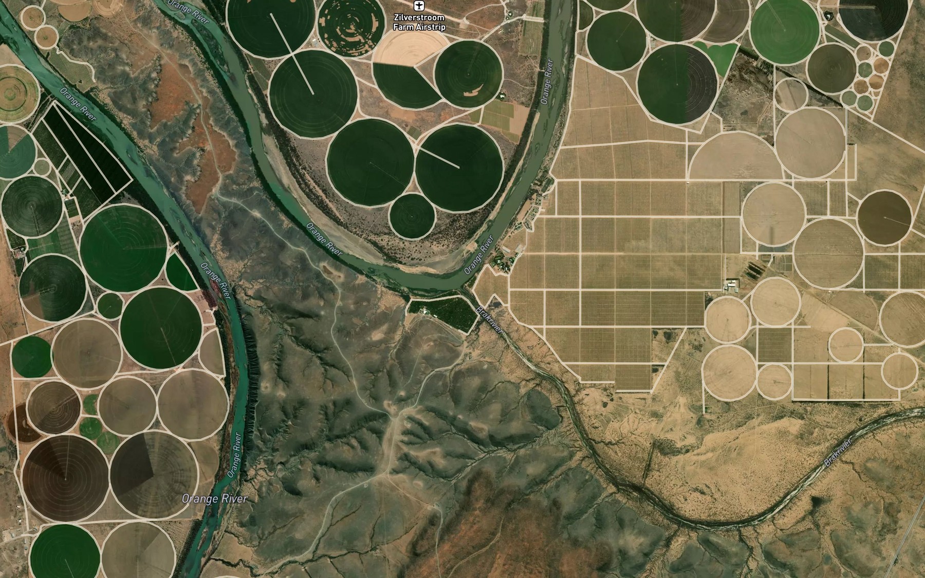 Satellite map of the Brakrivier