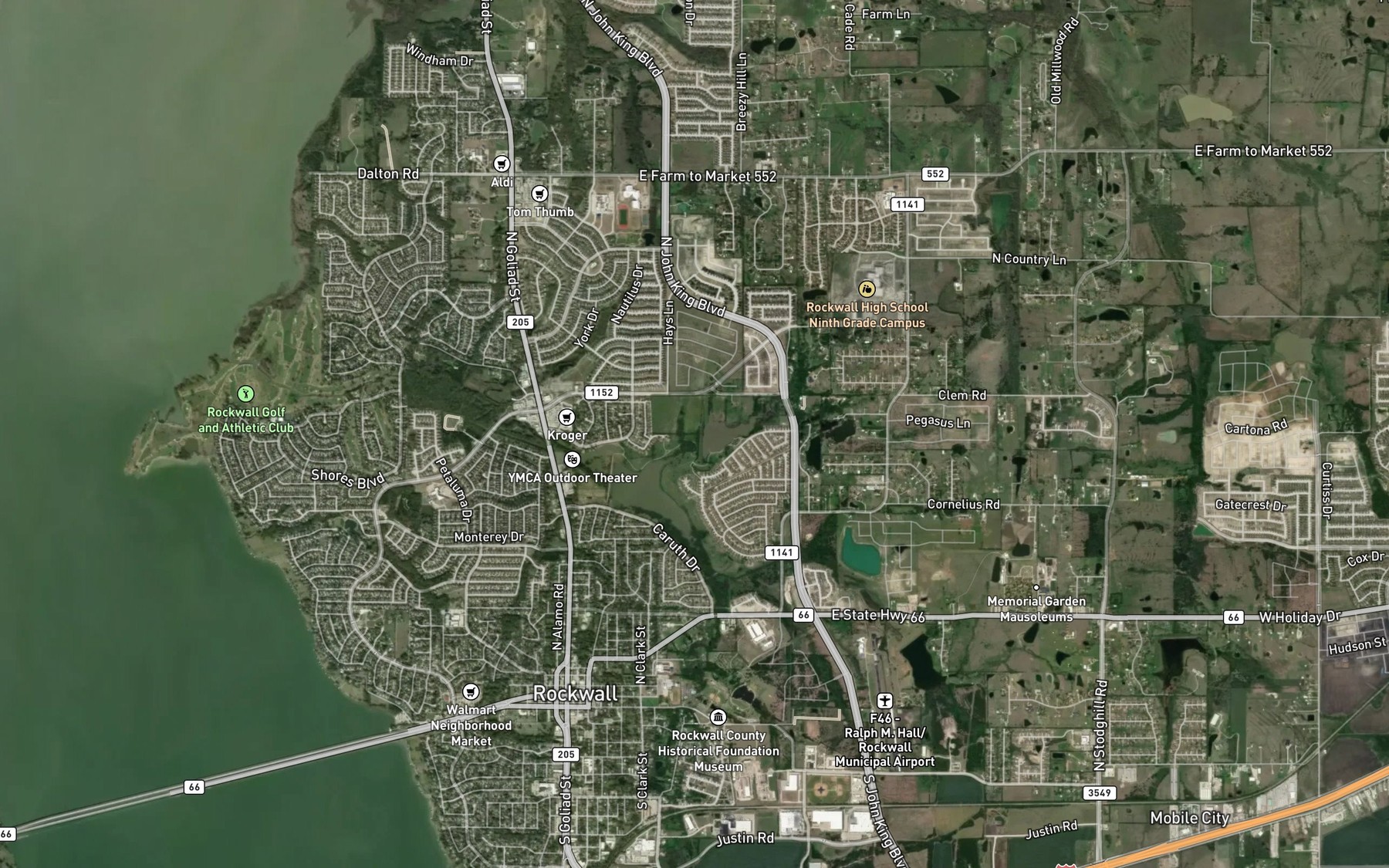 Satellite map of the Soil Conservation Service Site 4b Reservoir