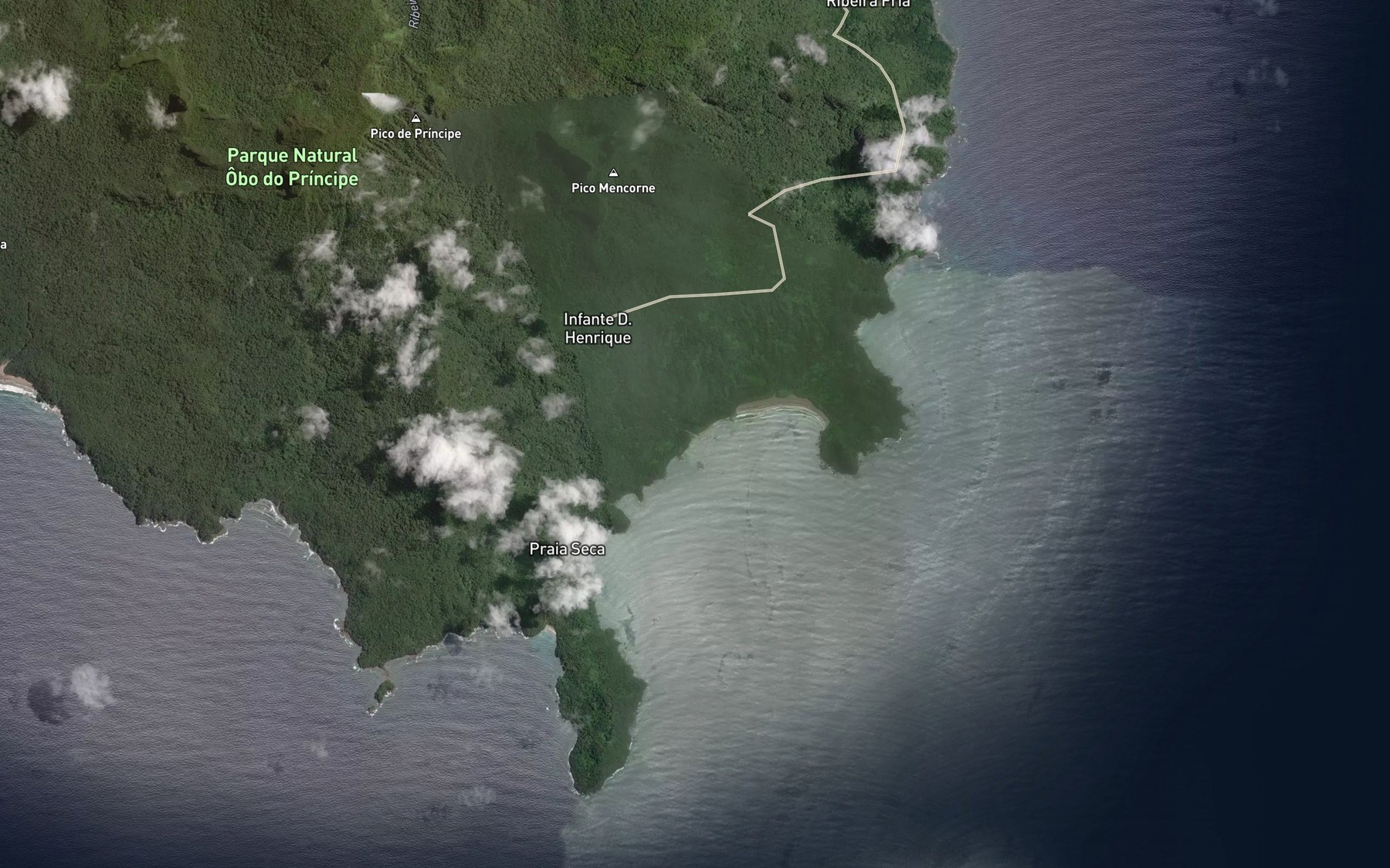 Satellite map of the Ribeira Bibi