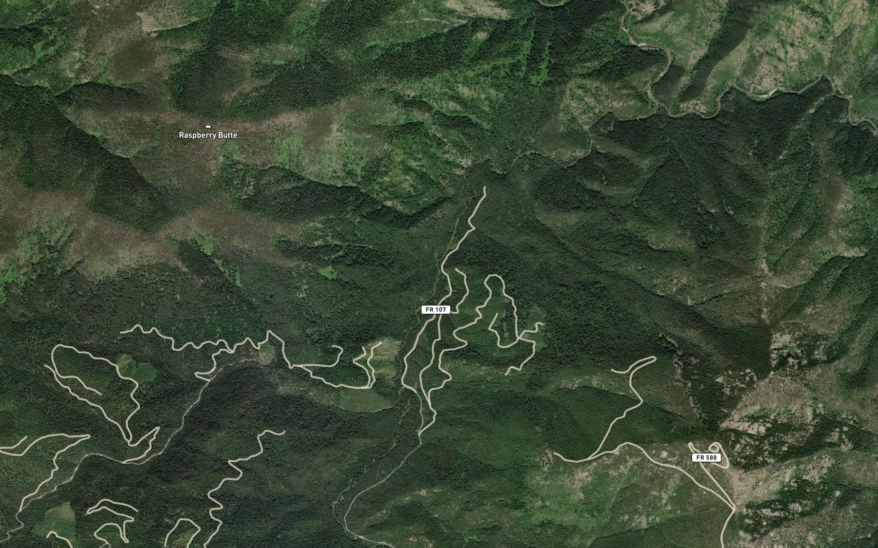 Satellite map of the False Creek