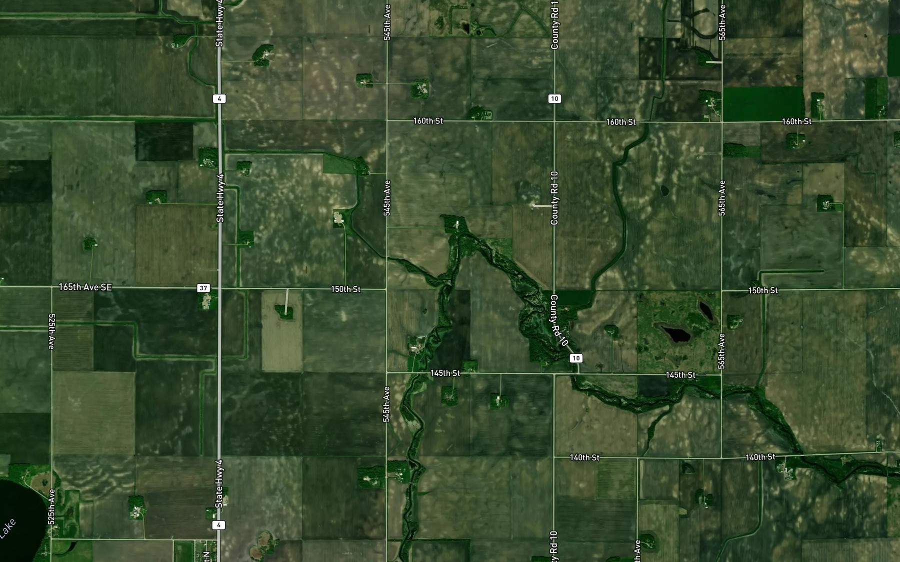 Satellite map of the Belle Creek