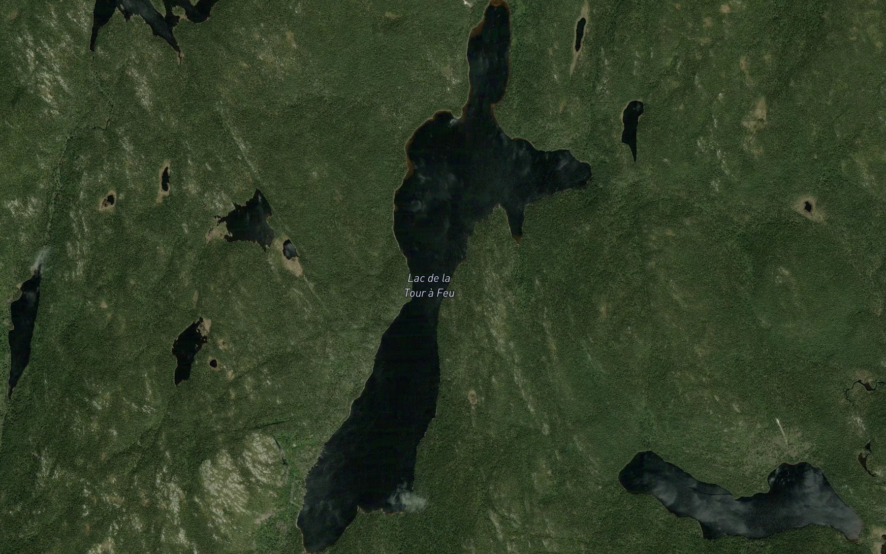 Satellite map of the Lac de la Tour a Feu
