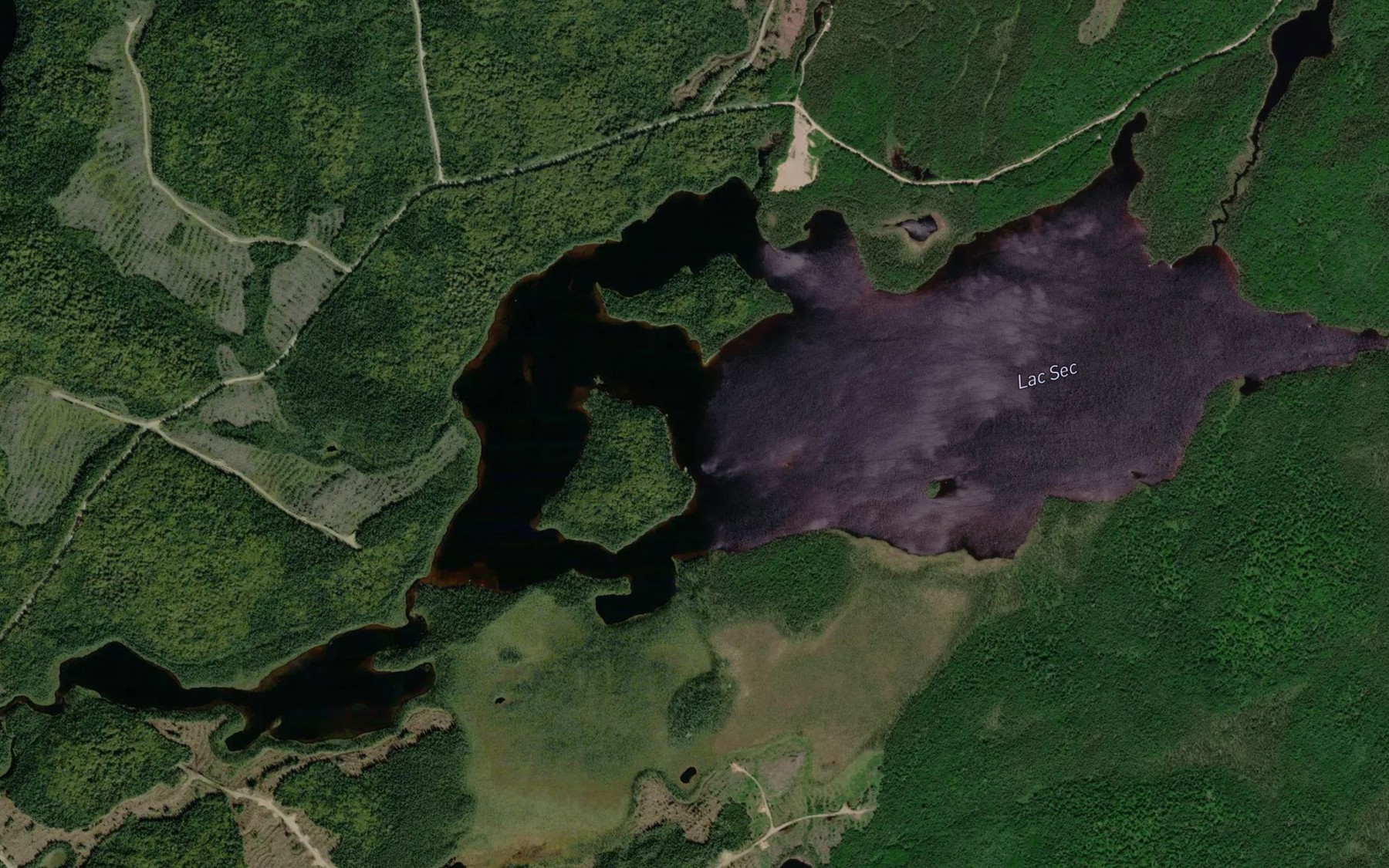 Satellite map of the Lac Sec