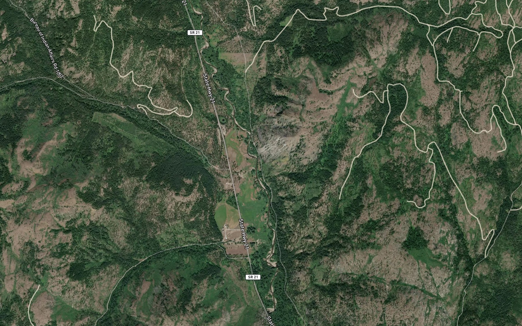 Satellite map of the North Nanamkin Creek