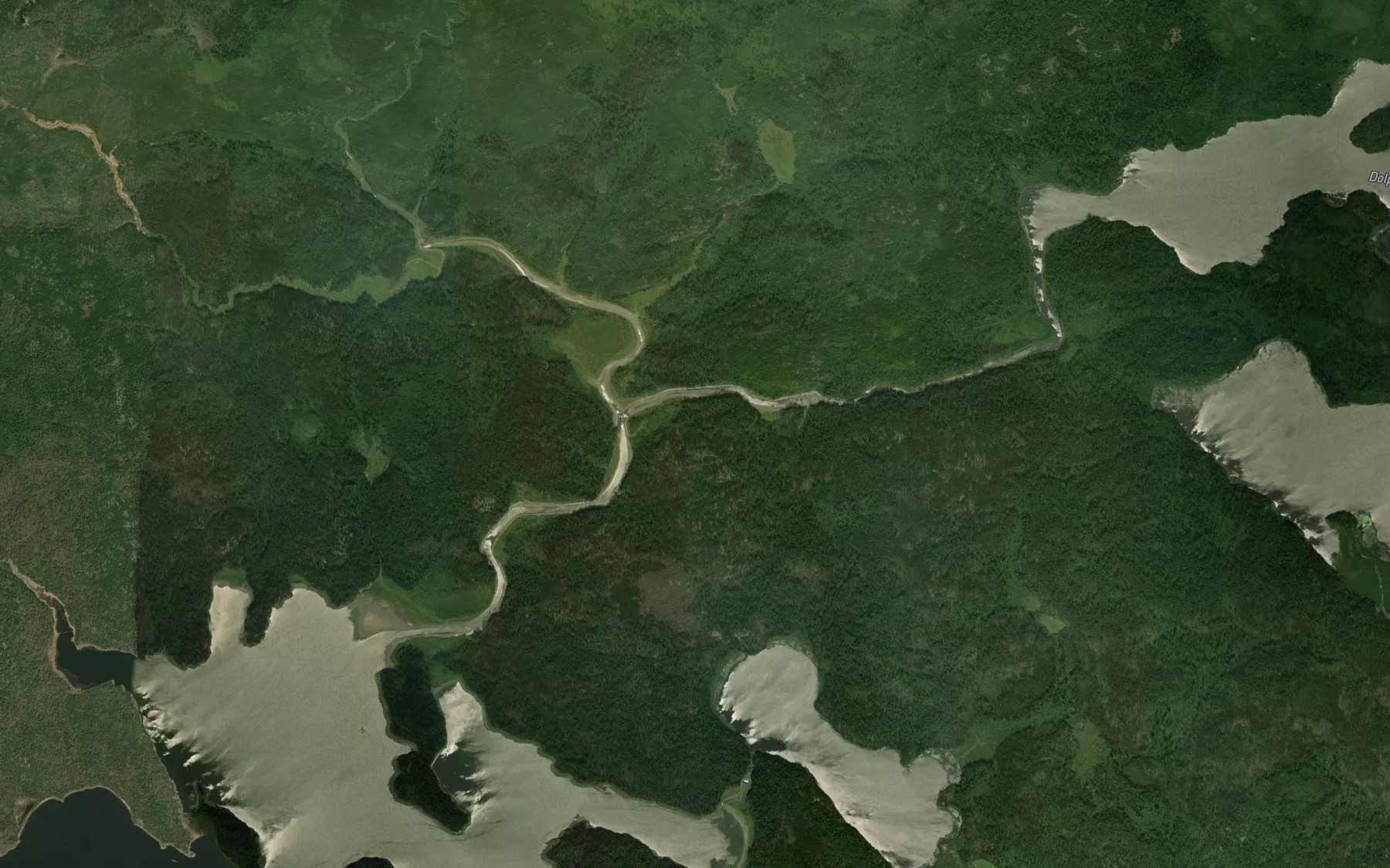 Satellite map of the Dolphin Creek
