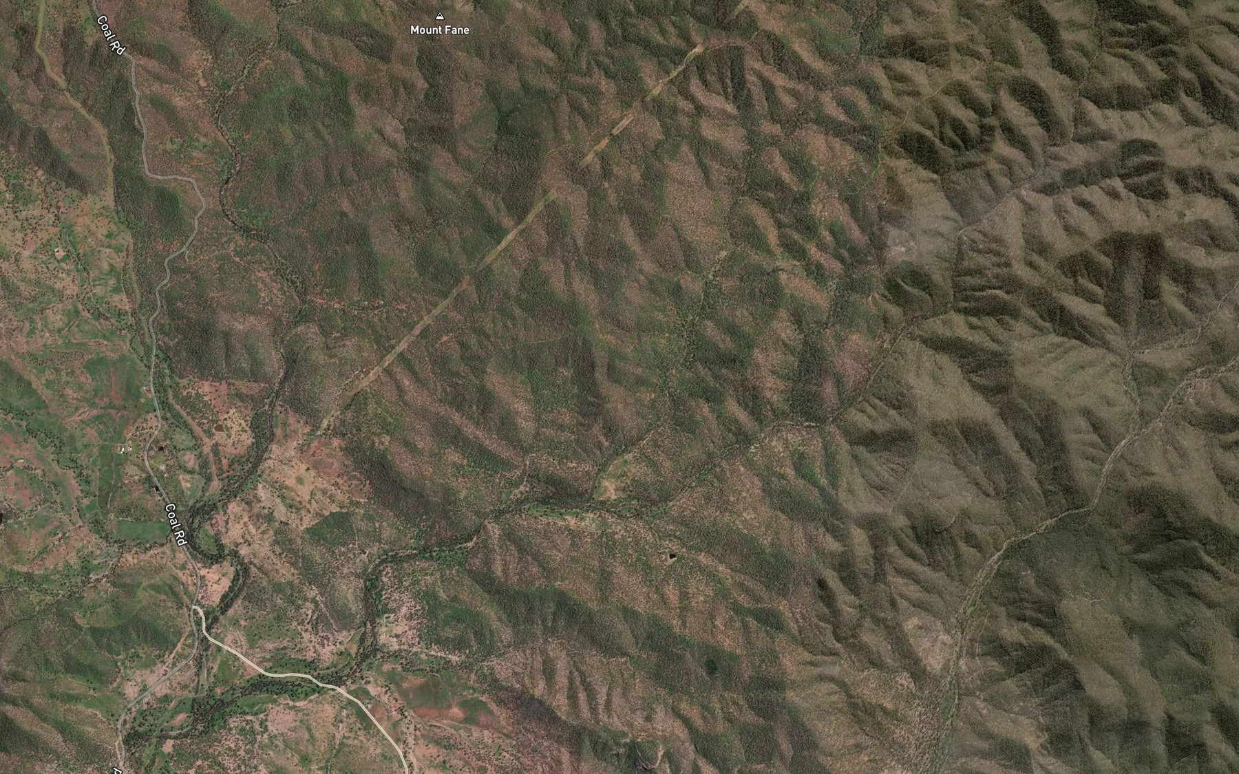 Satellite map of the Fanny Creek