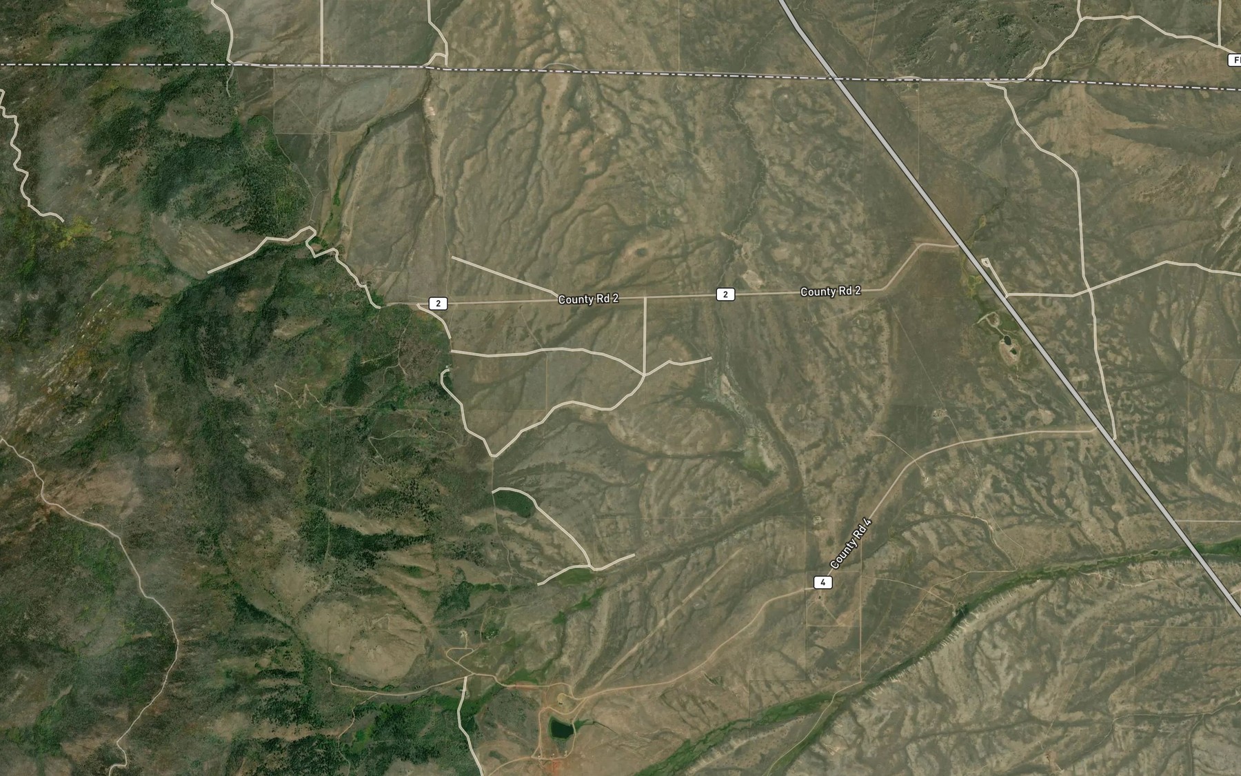 Satellite map of the Threemile Enlargement and Extension