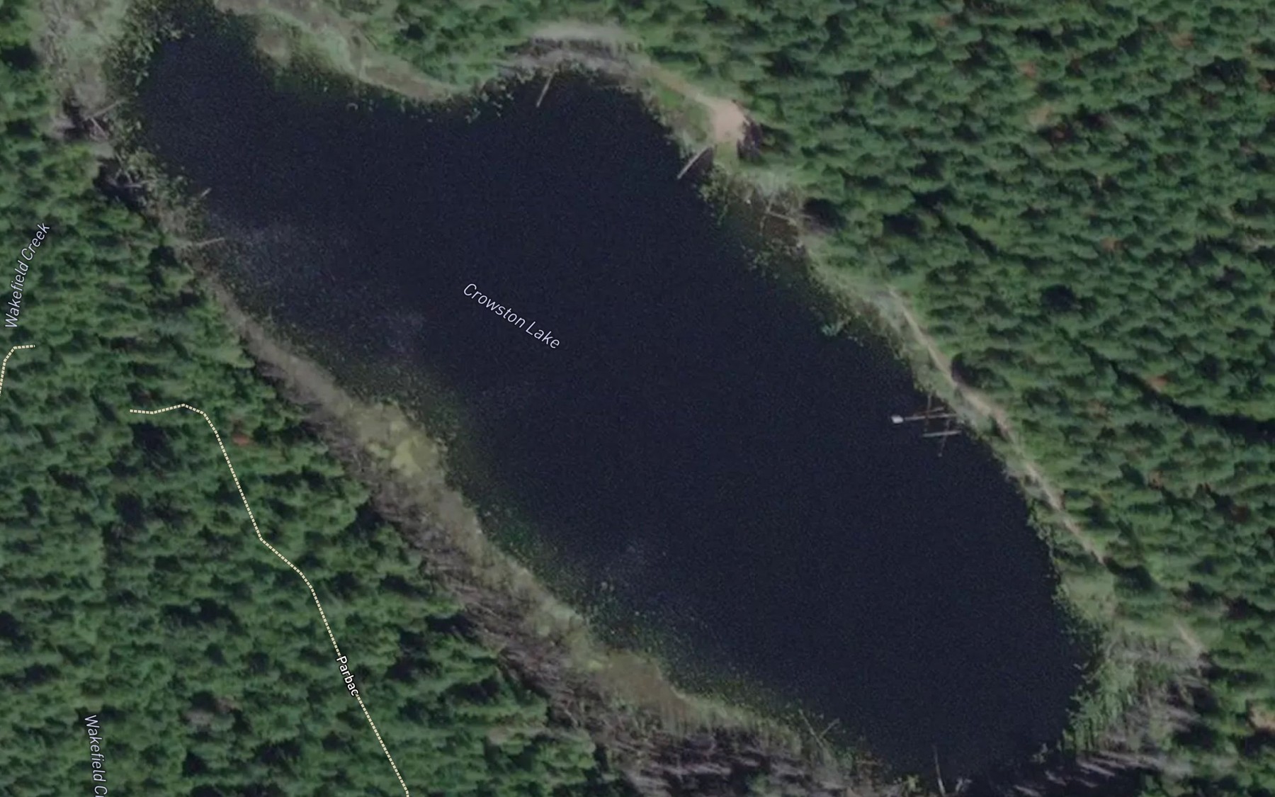 Satellite map of the Crowston Lake