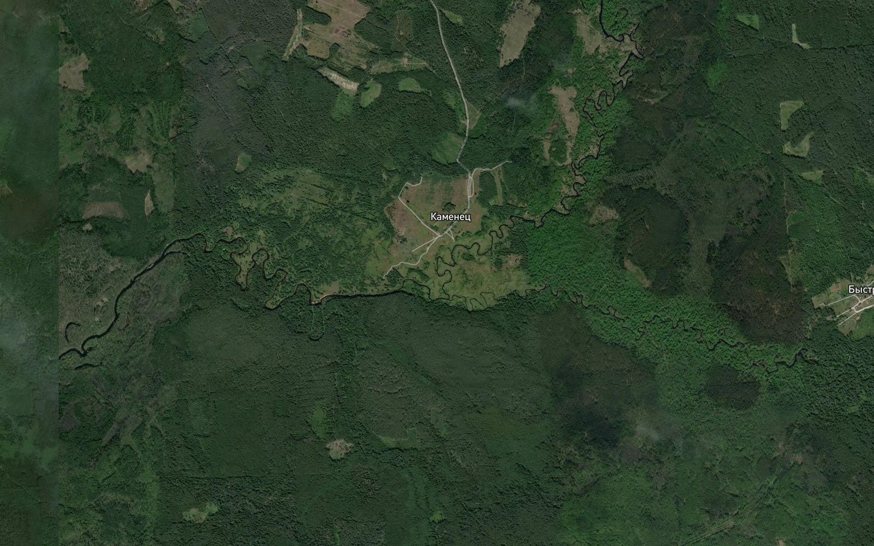 Satellite map of the Oporot'