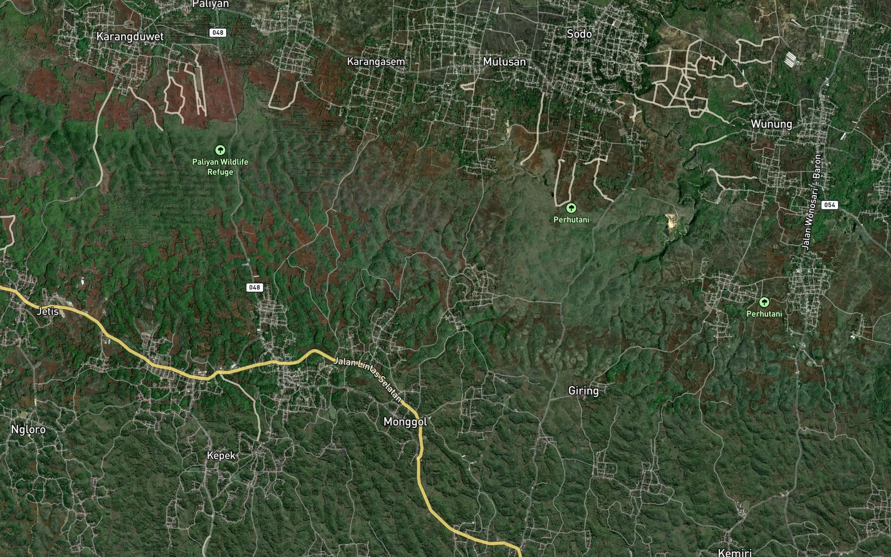 Satellite map of the Telaga Bandung