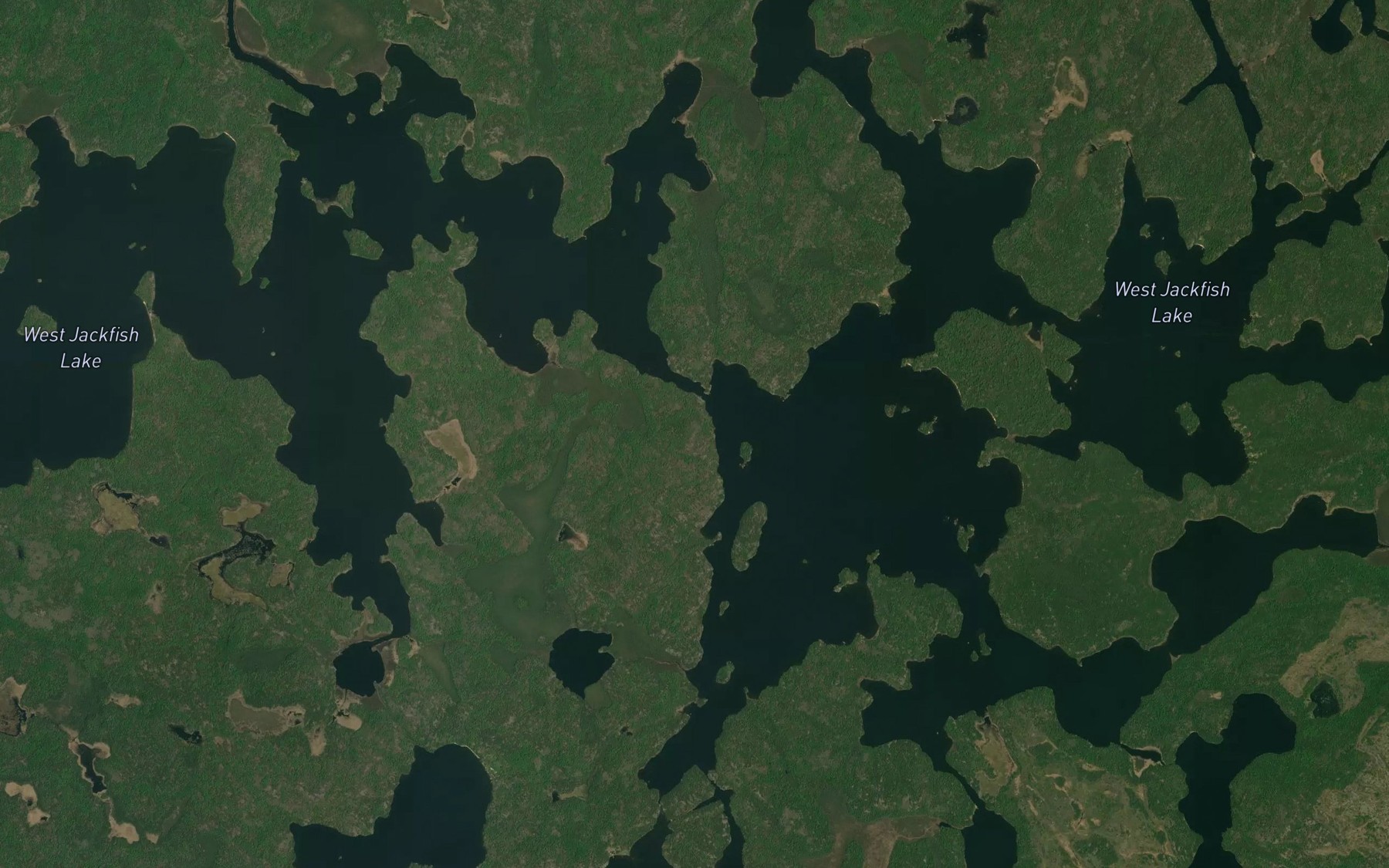 Satellite map of the West Jackfish Narrows