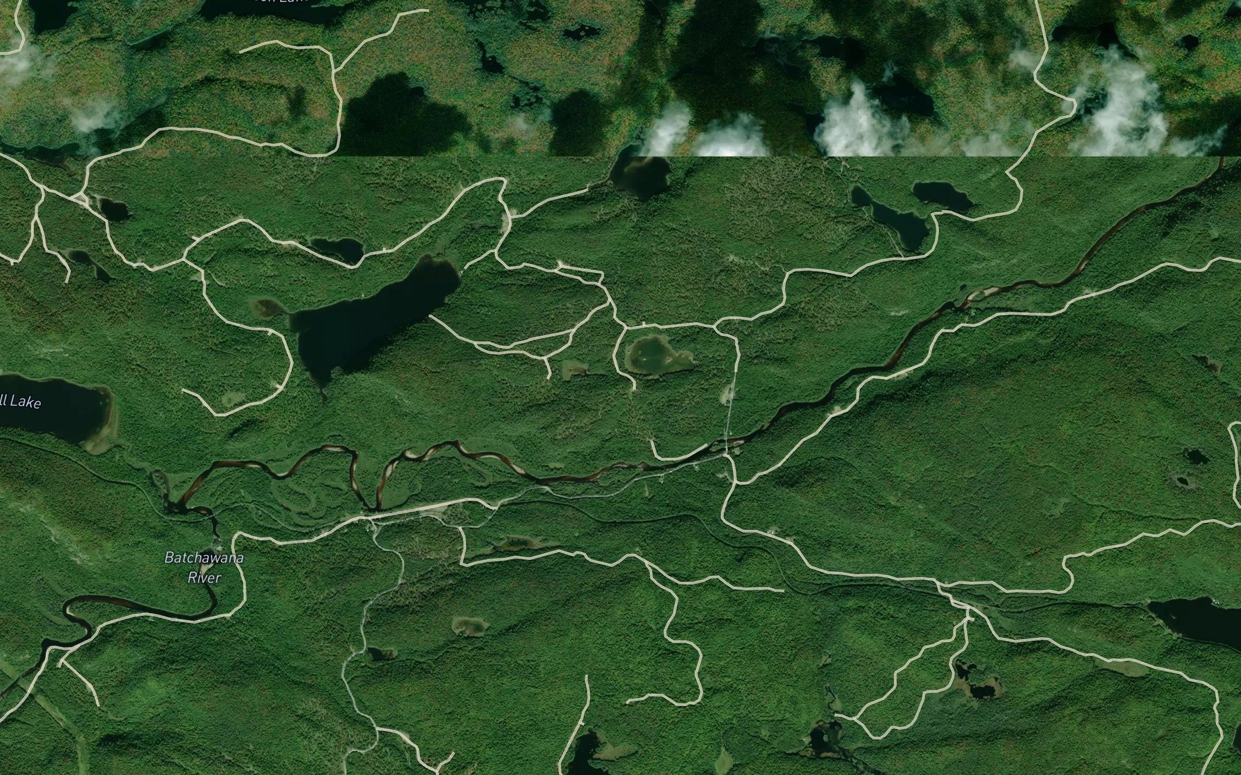 Satellite map of the Mongoose Creek