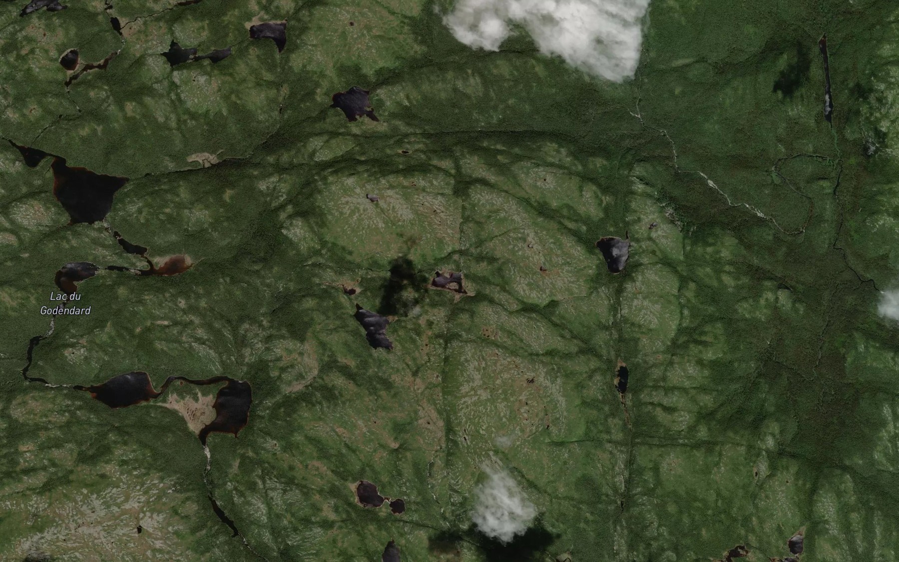 Satellite map of the Lac Mirre