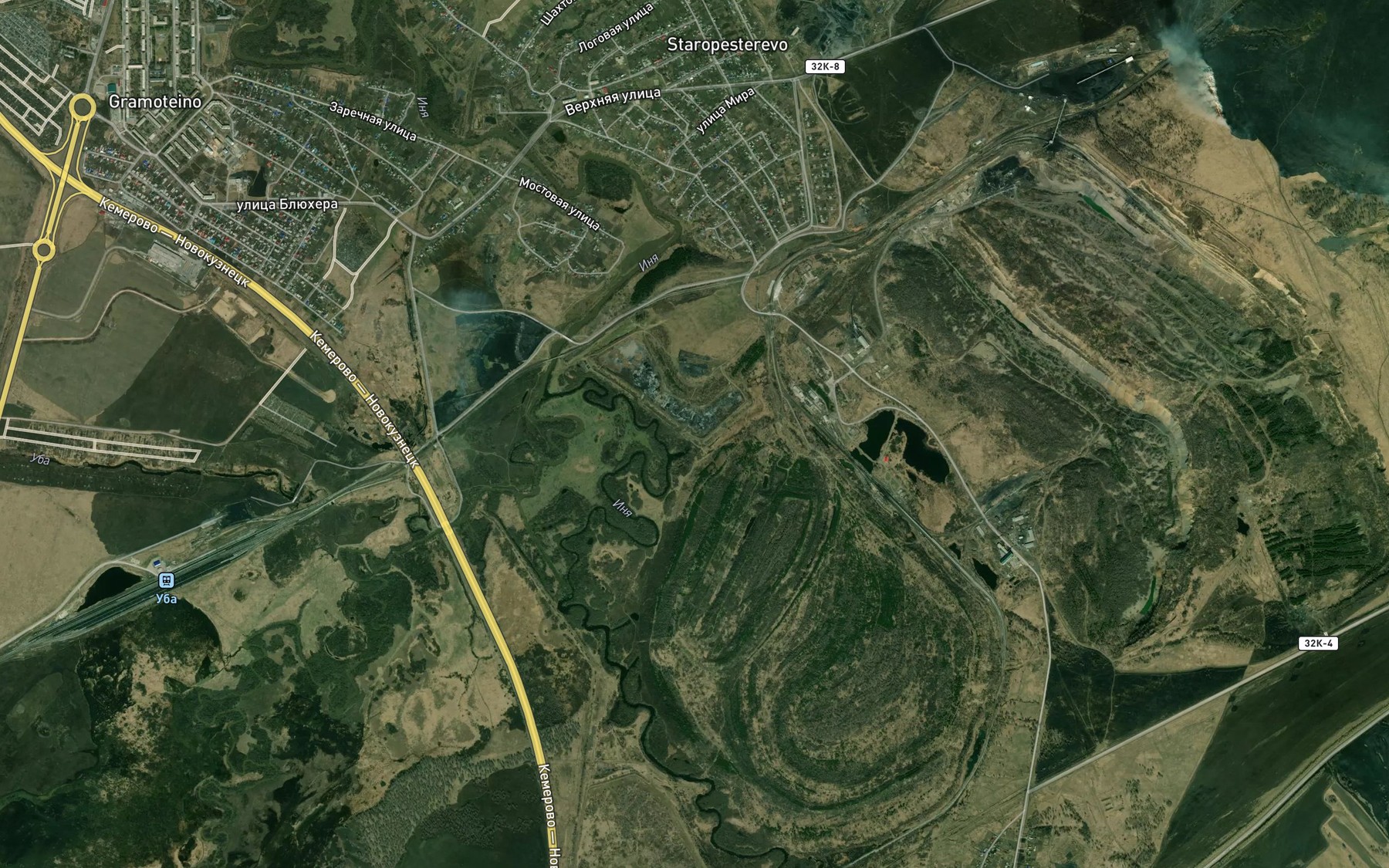 Satellite map of the Bachat