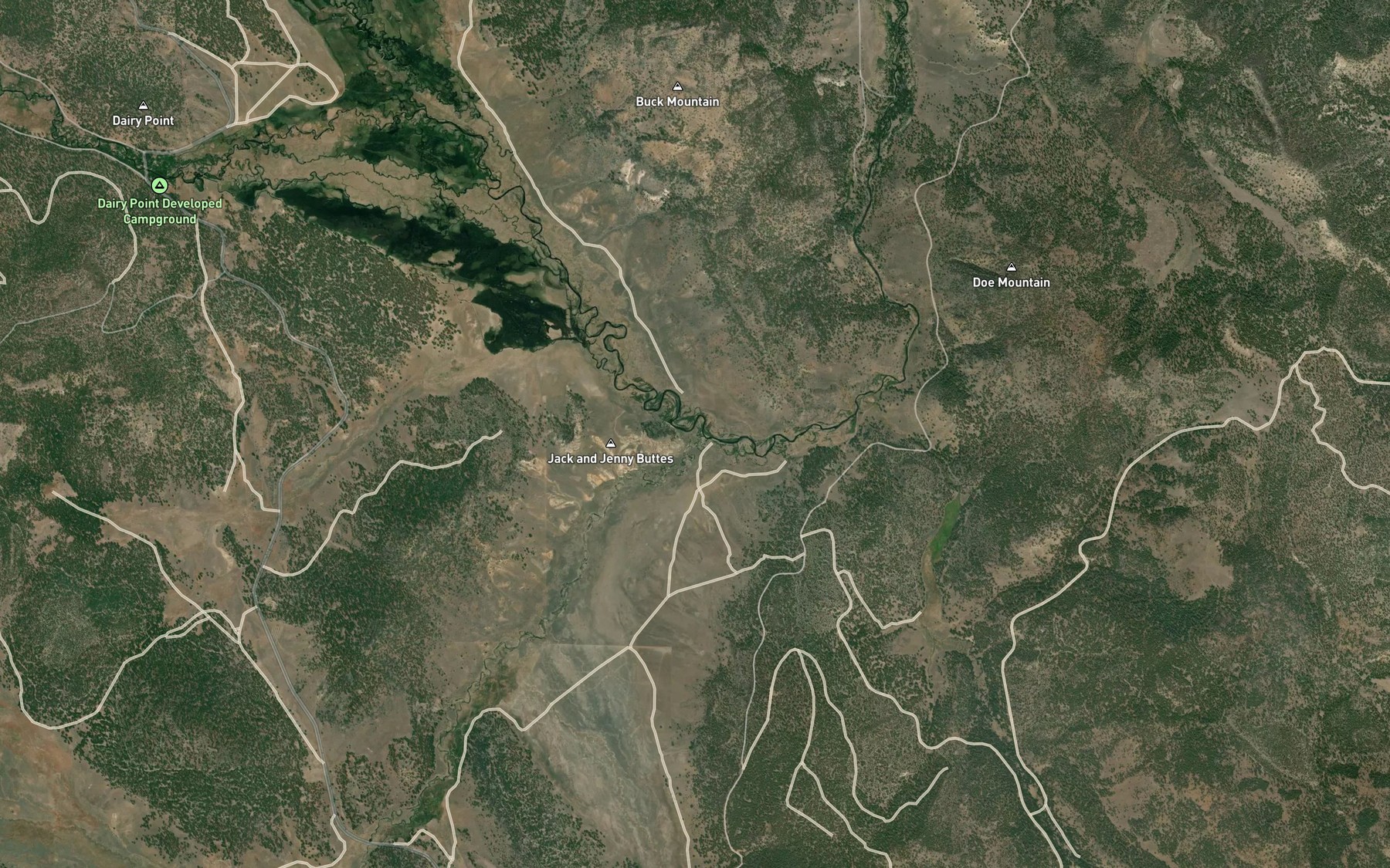 Satellite map of the South Creek
