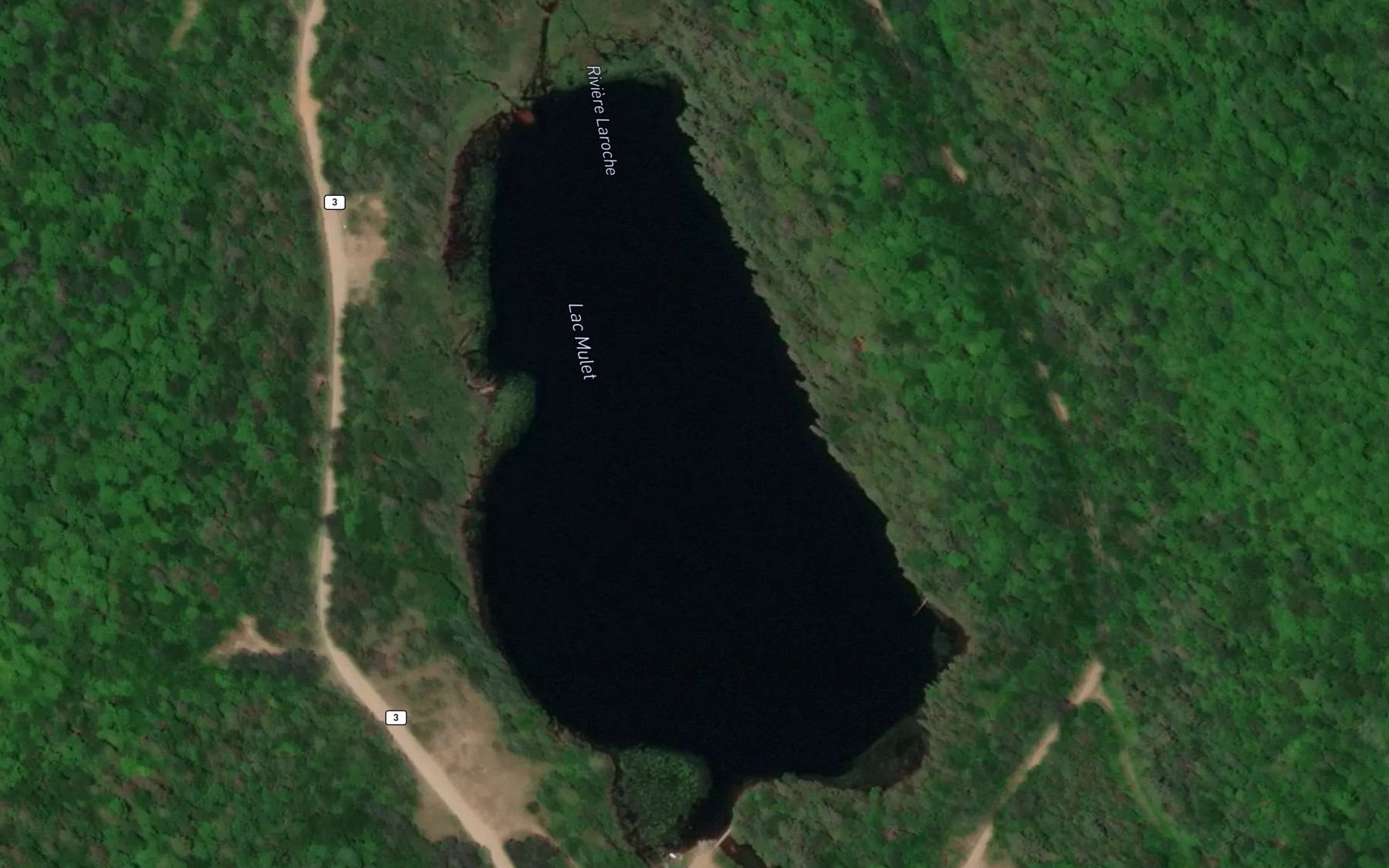 Satellite map of the Lac Mulet