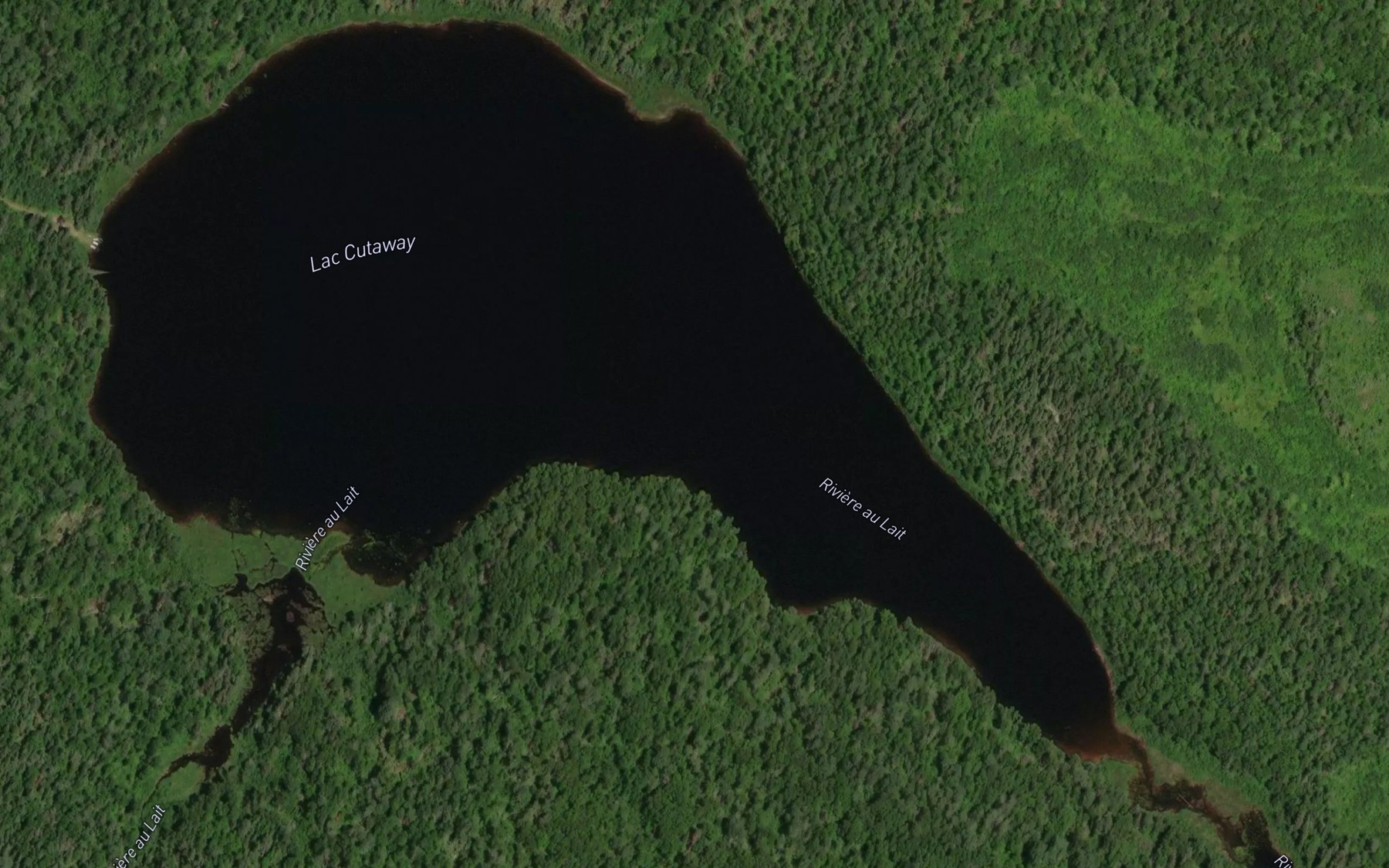 Satellite map of the Lac Cutaway