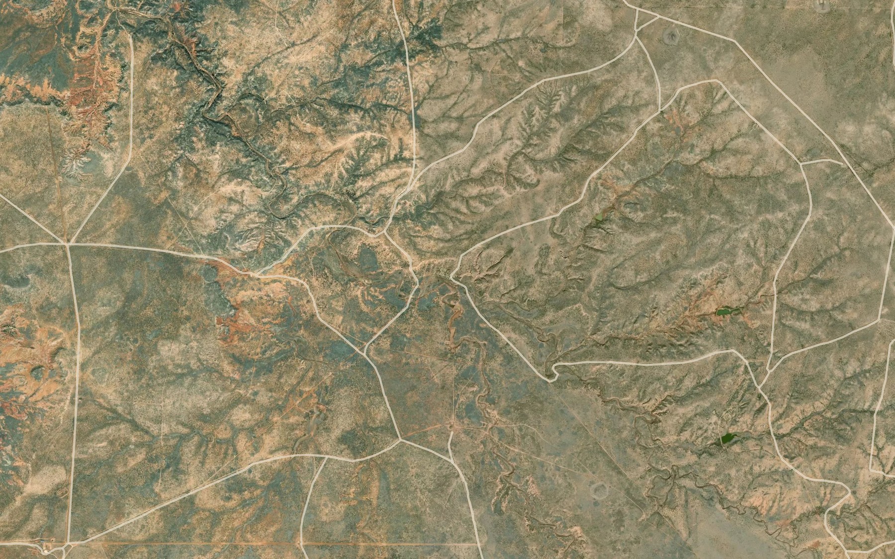 Satellite map of the Lost Mule Creek