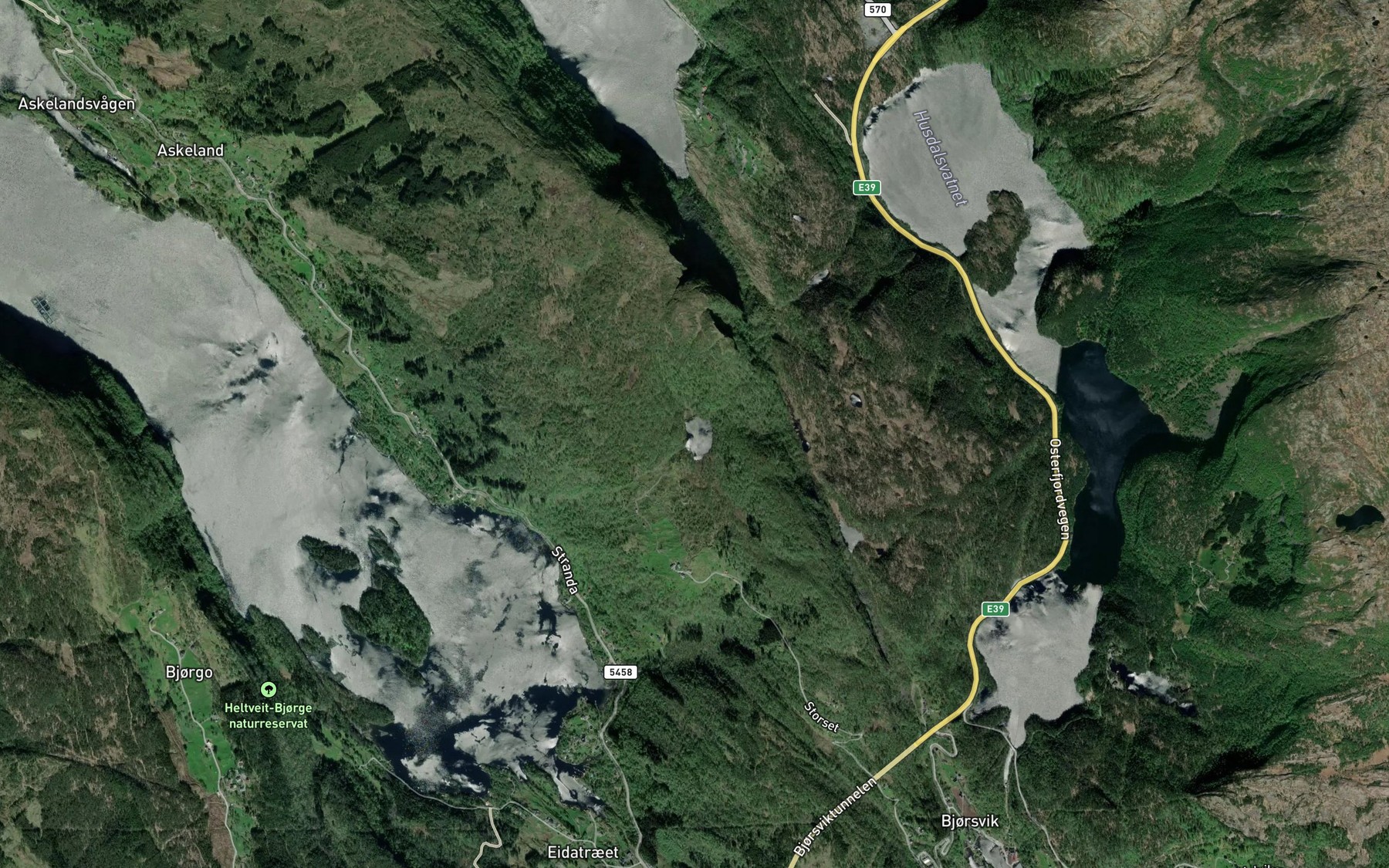 Satellite map of the Storsettjorni