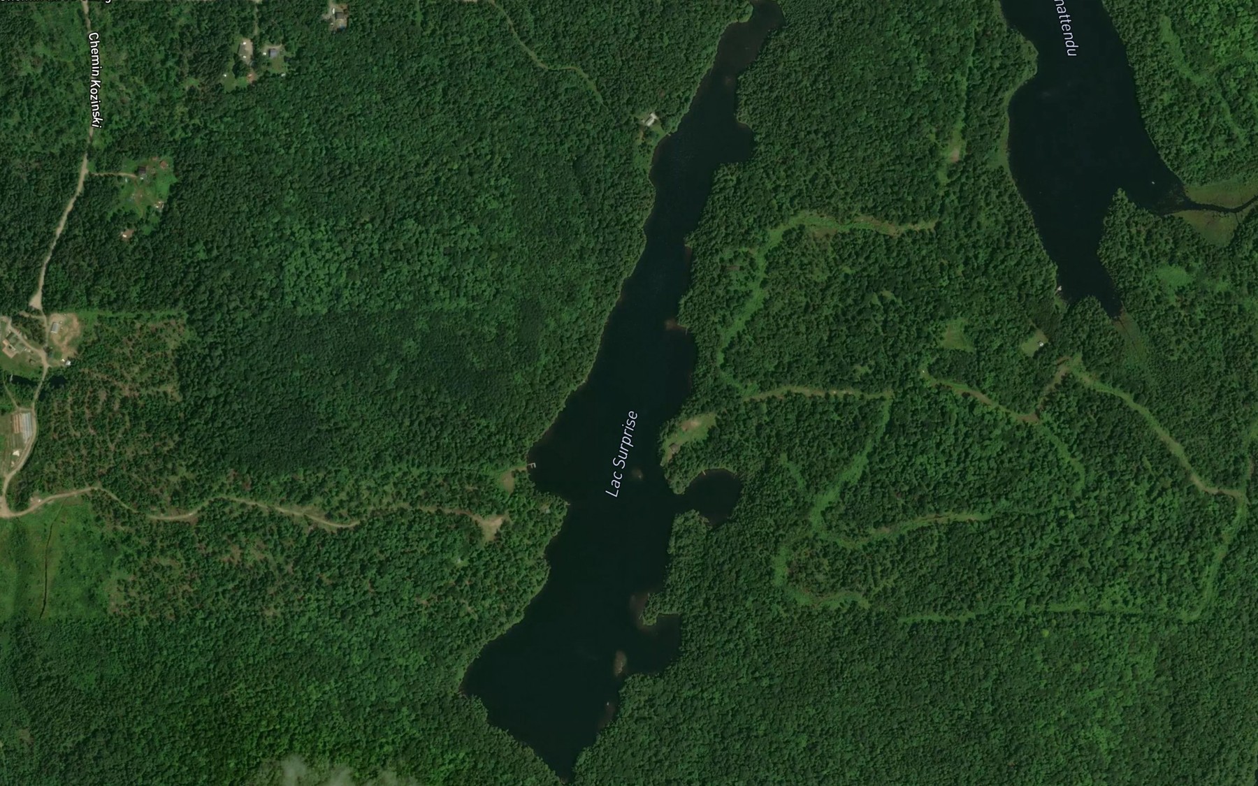 Satellite map of the Lac Surprise