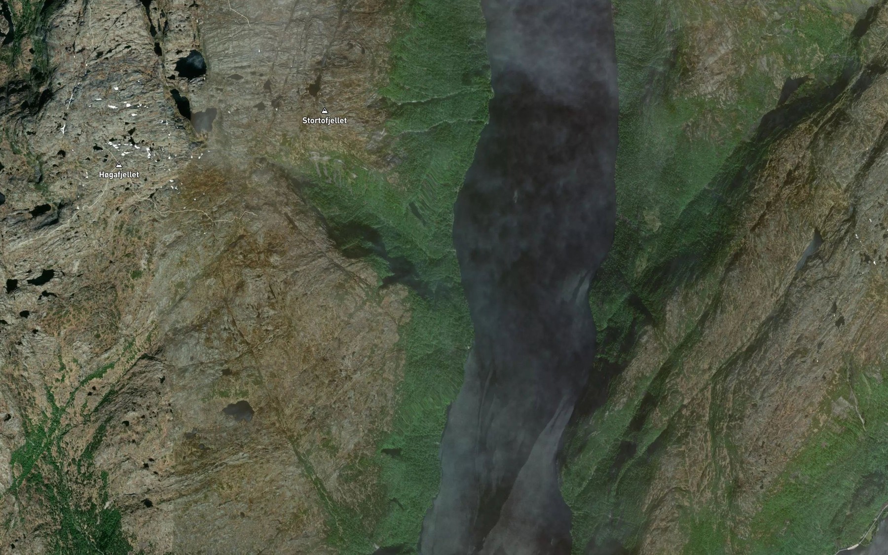 Satellite map of the Hamrabekken
