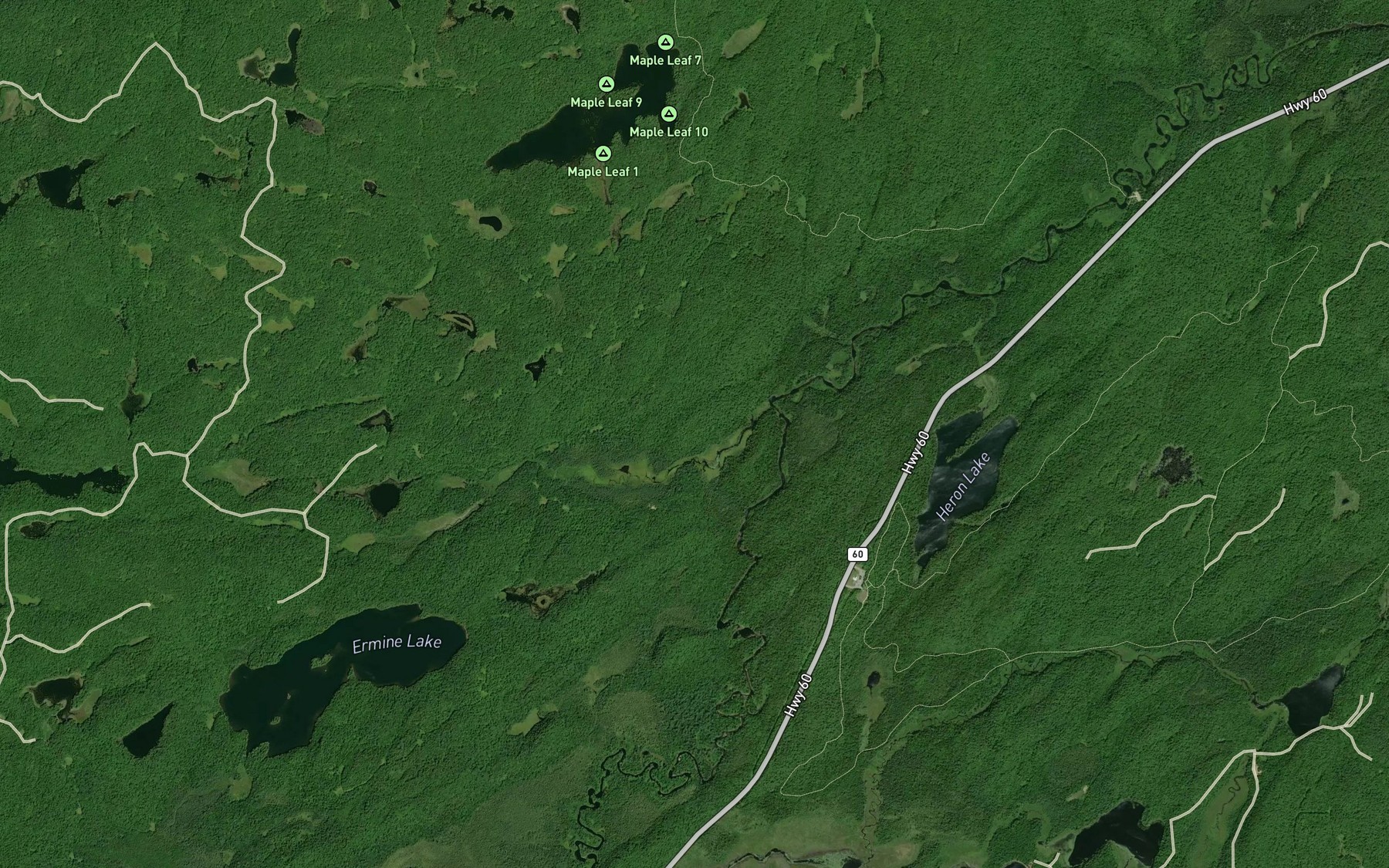 Satellite map of the Little Twin Falls