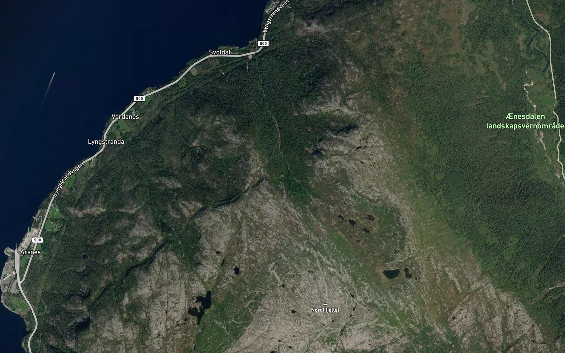 Satellite map of the Ovstebekken