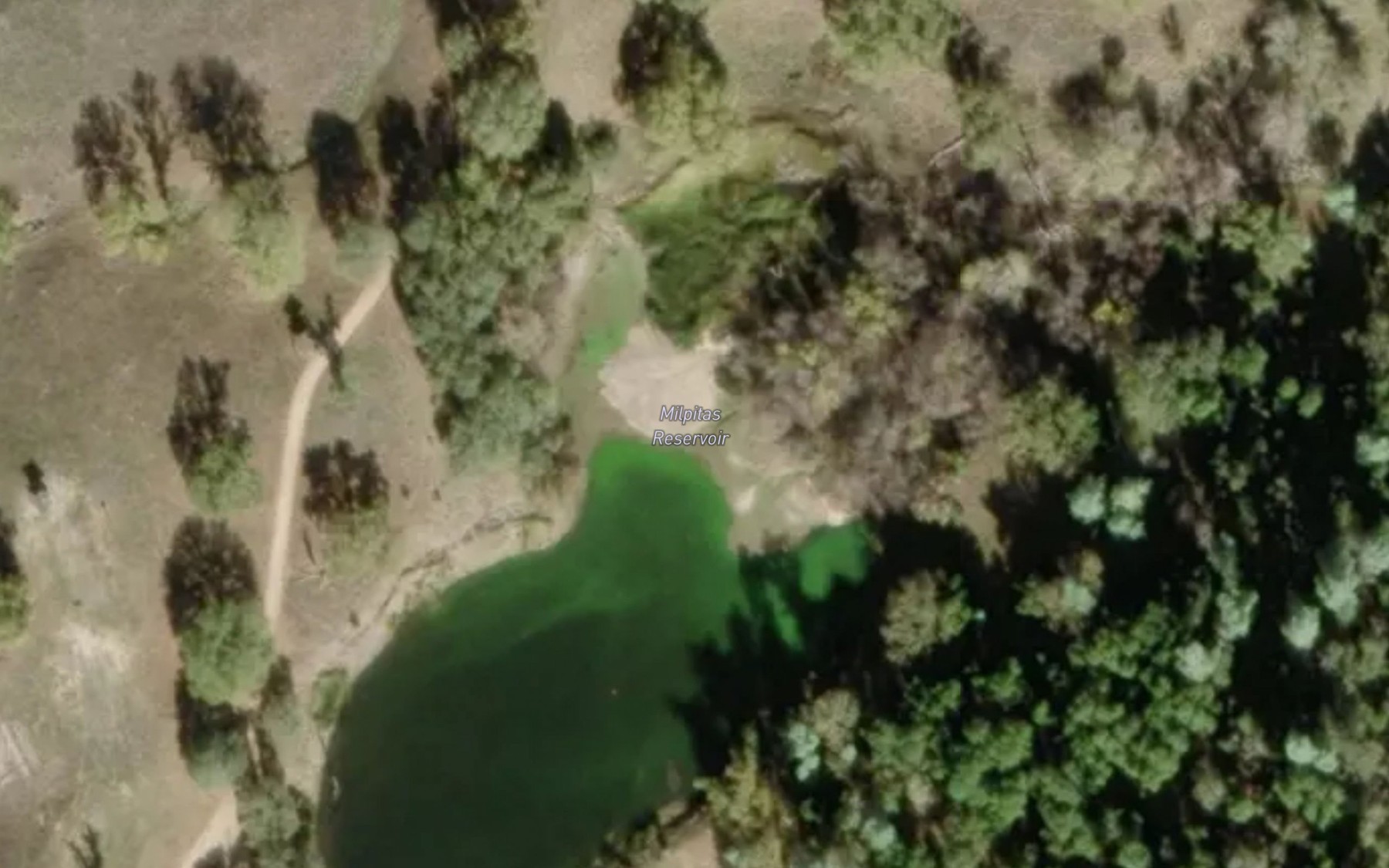 Satellite map of the Milpitas Reservoir