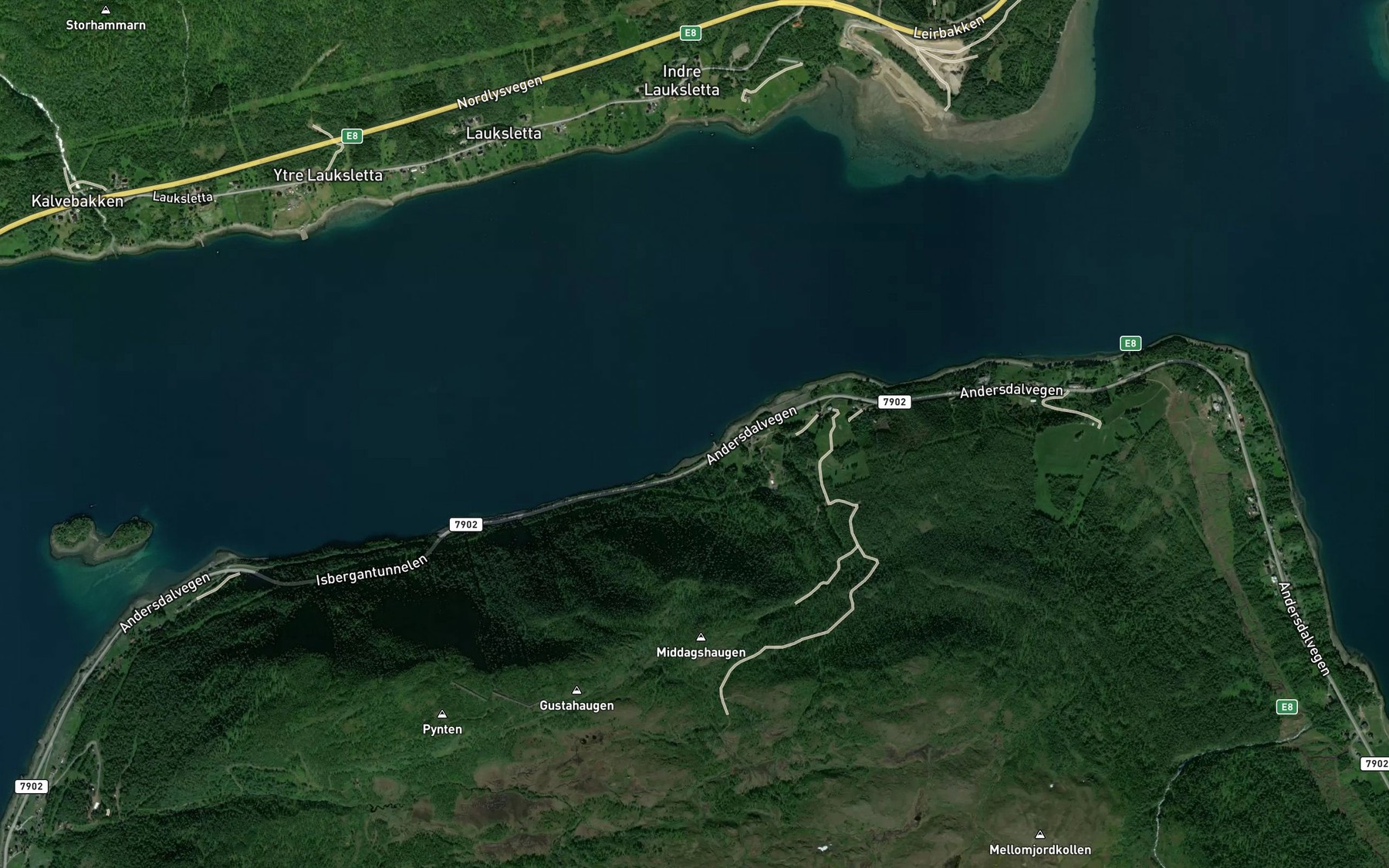 Satellite map of the Gambukta