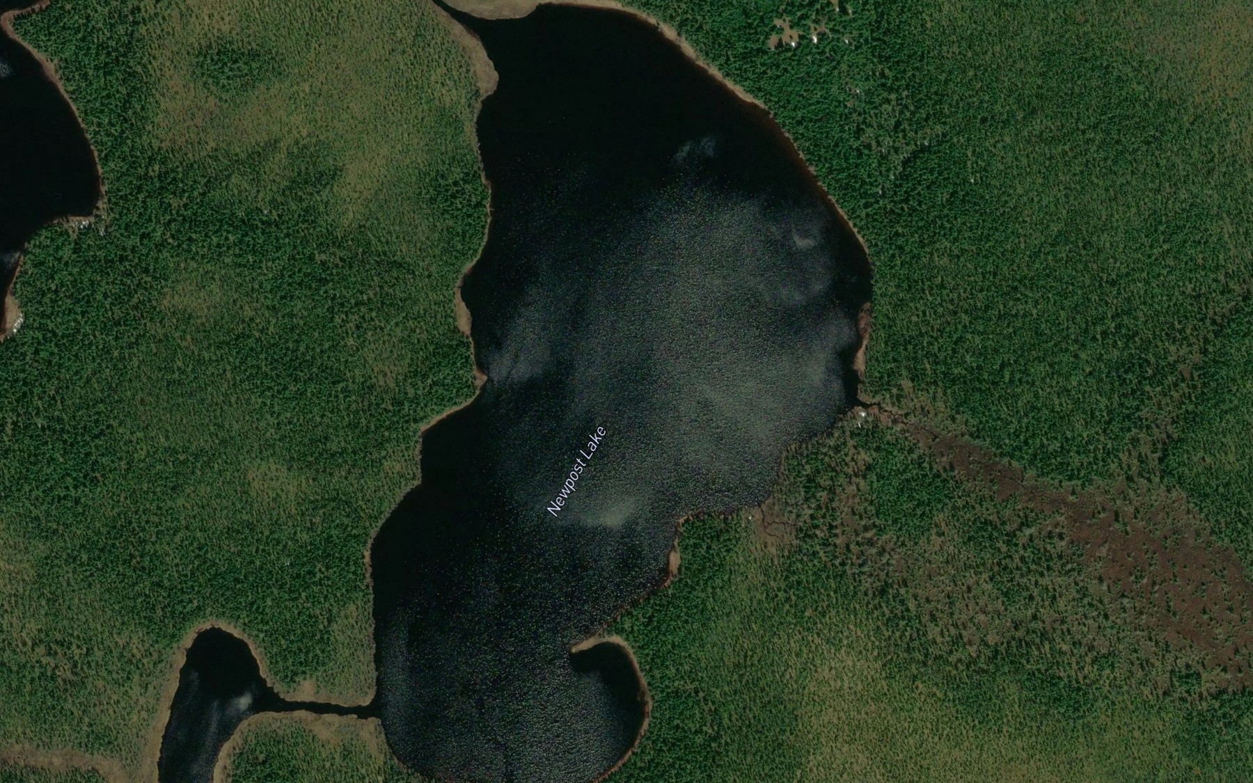 Satellite map of the Newpost Lake