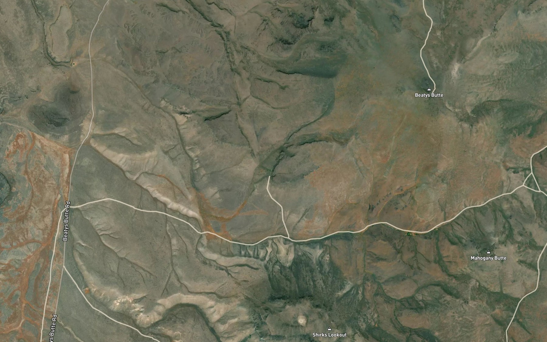 Satellite map of the Buckaroo Spring