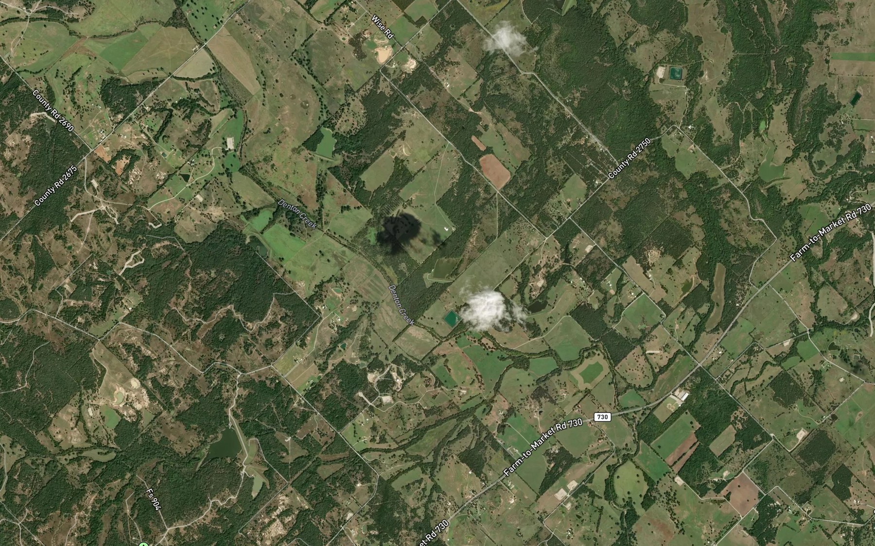 Satellite map of the Soil Conservation Service Site 10c Reservoir