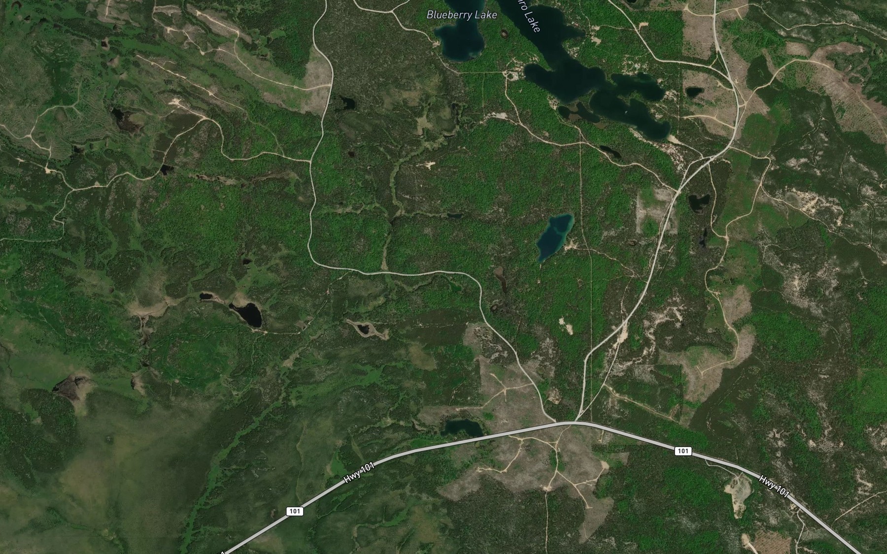 Satellite map of the North Kettle Lake